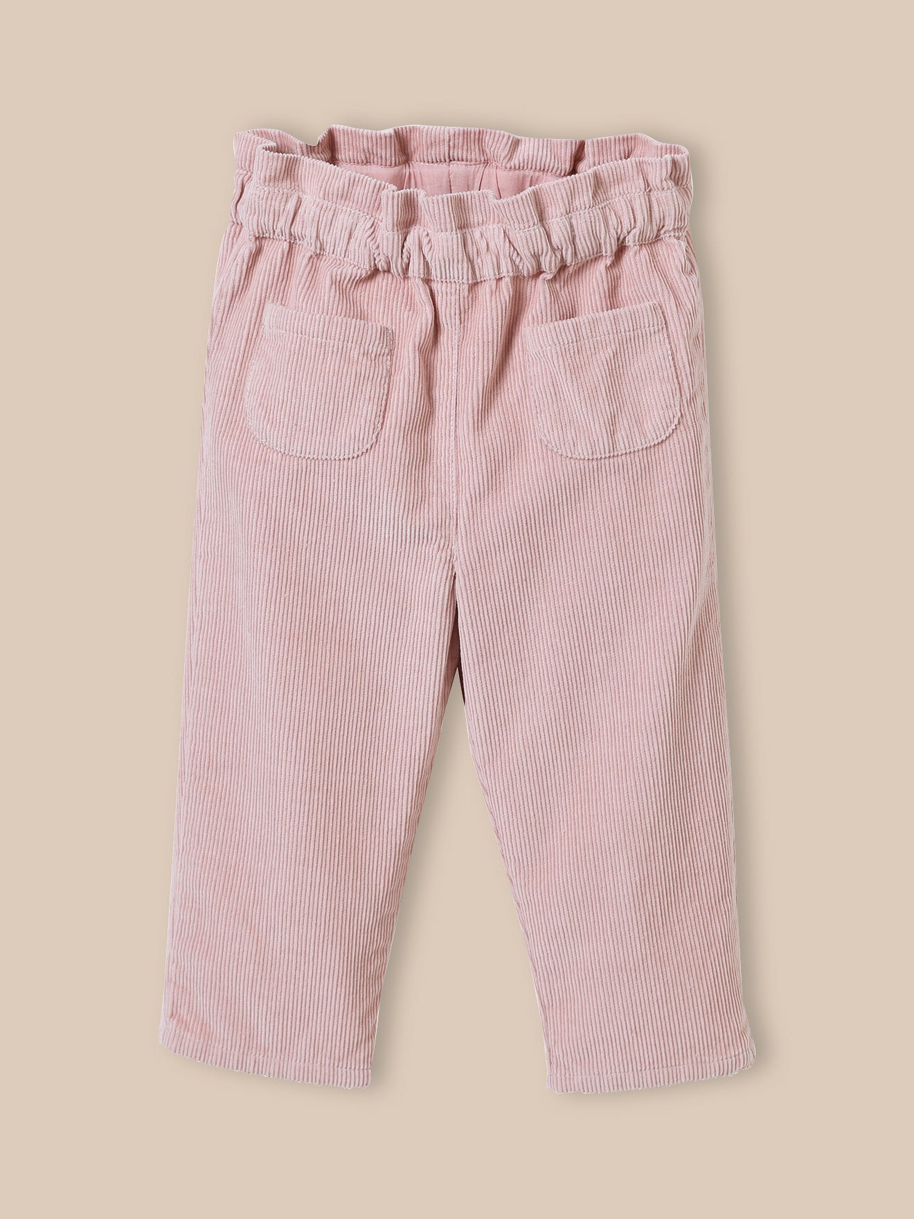 Pantalon paperbag Bébé en velours