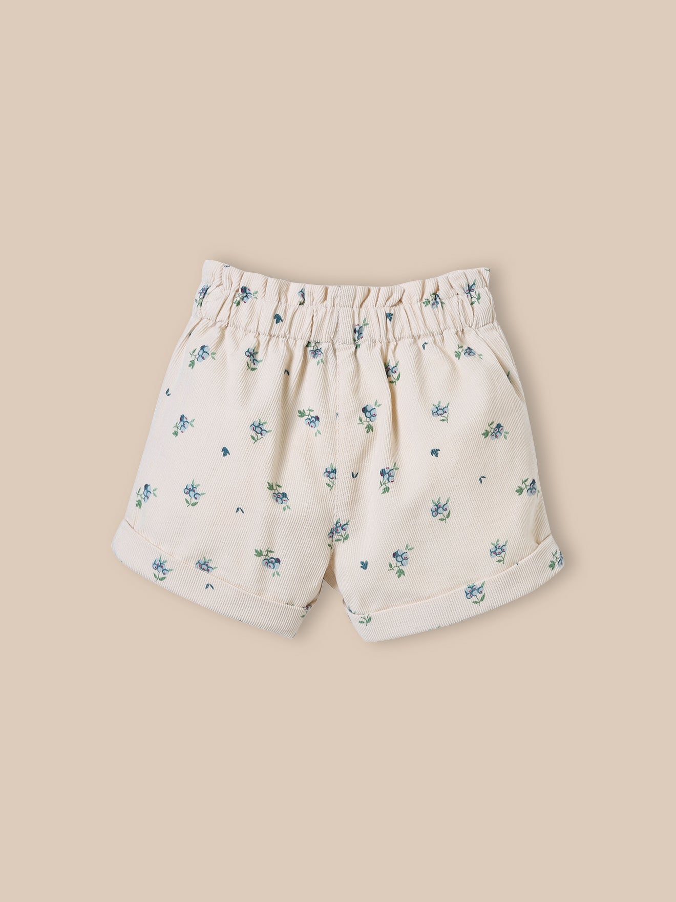 Baby-Short aus bedrucktem Velours