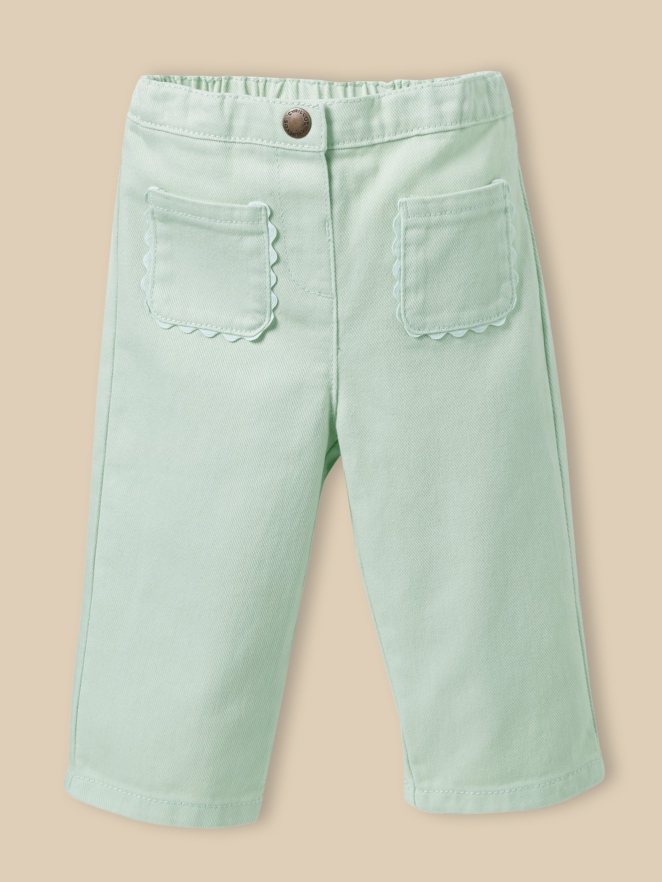 Gerade geschnittene Baby-Hose aus Twill