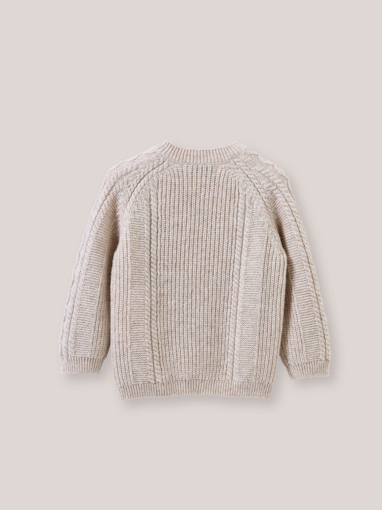 Babypullover aus Wolle mit Zopfmuster