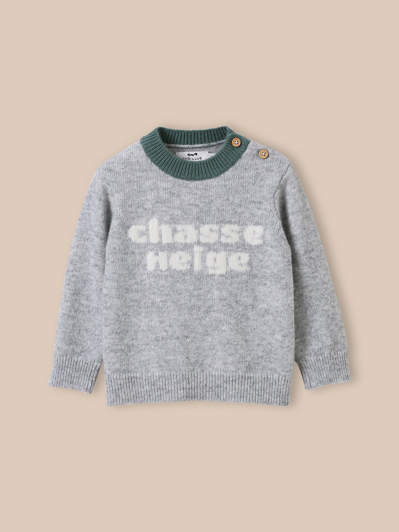 Babypullover aus Wolle mit Bärenmotiv