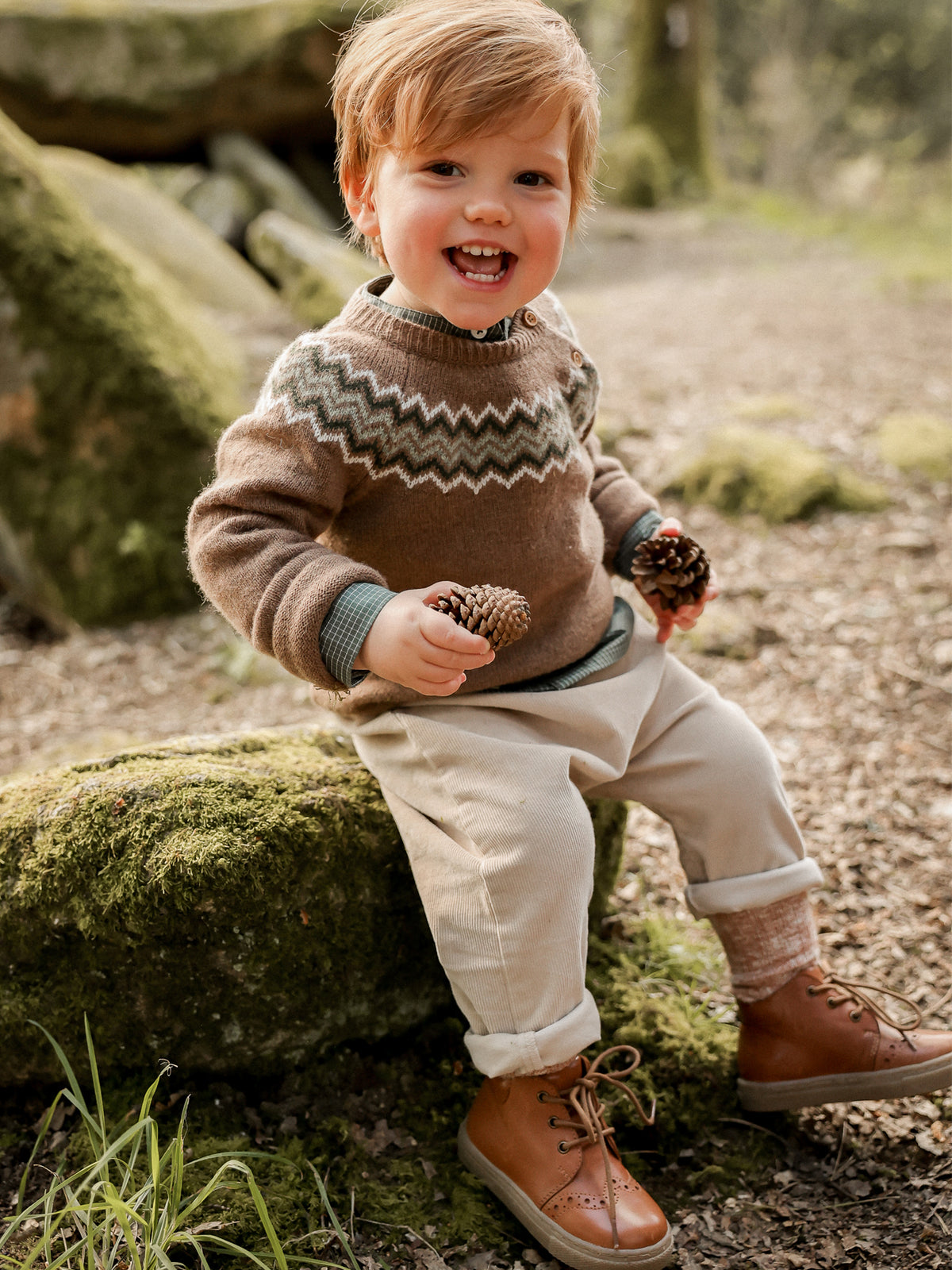 Pull jacquard Bébé en Lambswool