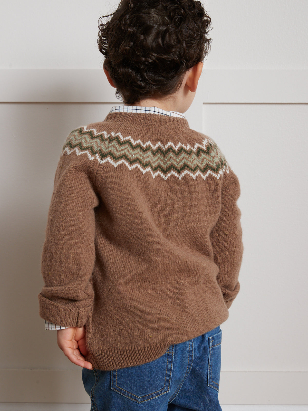 Pull jacquard Bébé en Lambswool