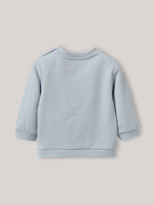 Sweatshirt mit einem Schriftzug aus Liberty®-Stoff – Bio-Baumwolle