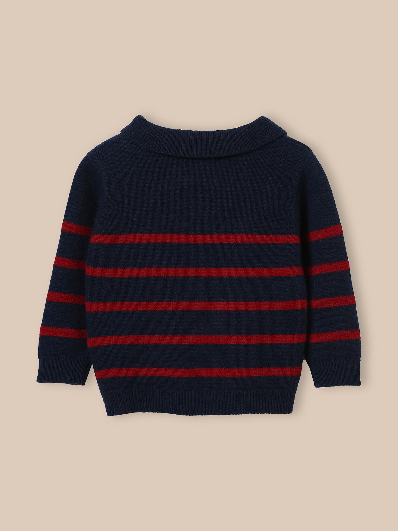 Baby-Pullover mit Polokragen aus Wolle