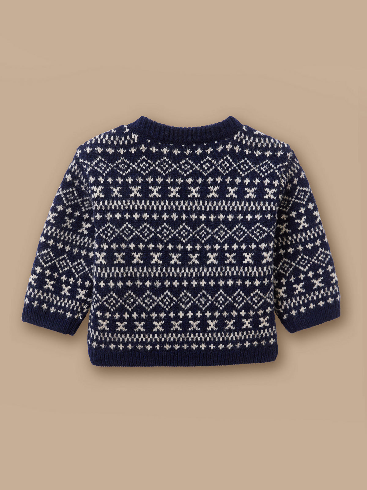 Jacquard-Pullover aus Wolle für Babys