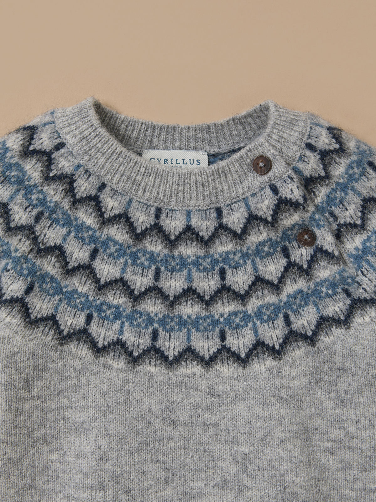 Pull laine col jacquard Bébé