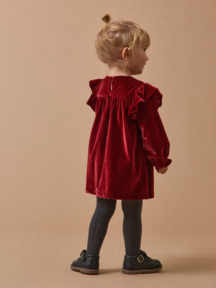 Robe en panne de velours bébé