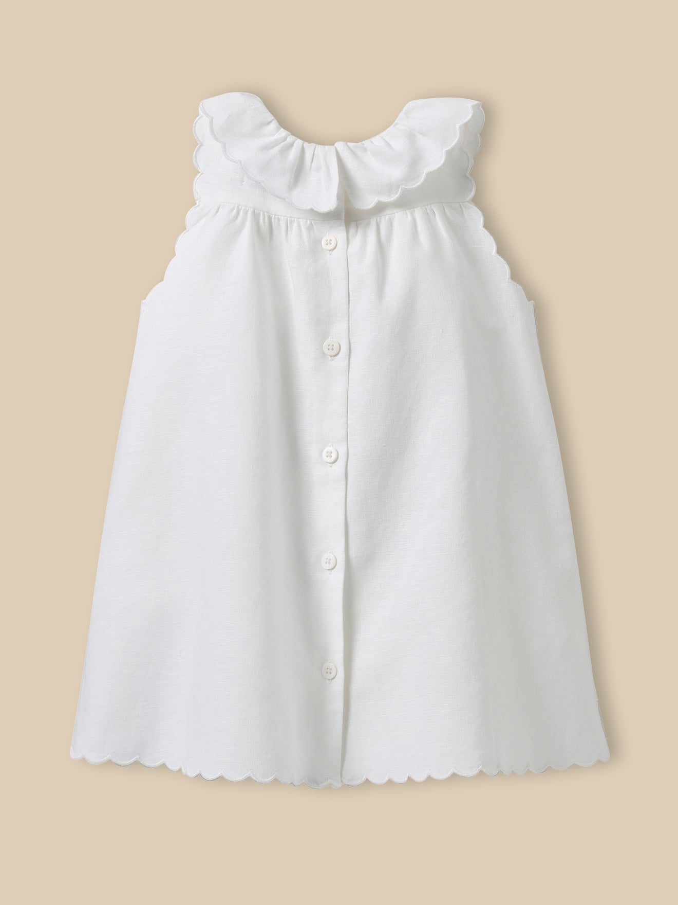Robe lin et coton Bébé Camille - Collection fêtes et mariages