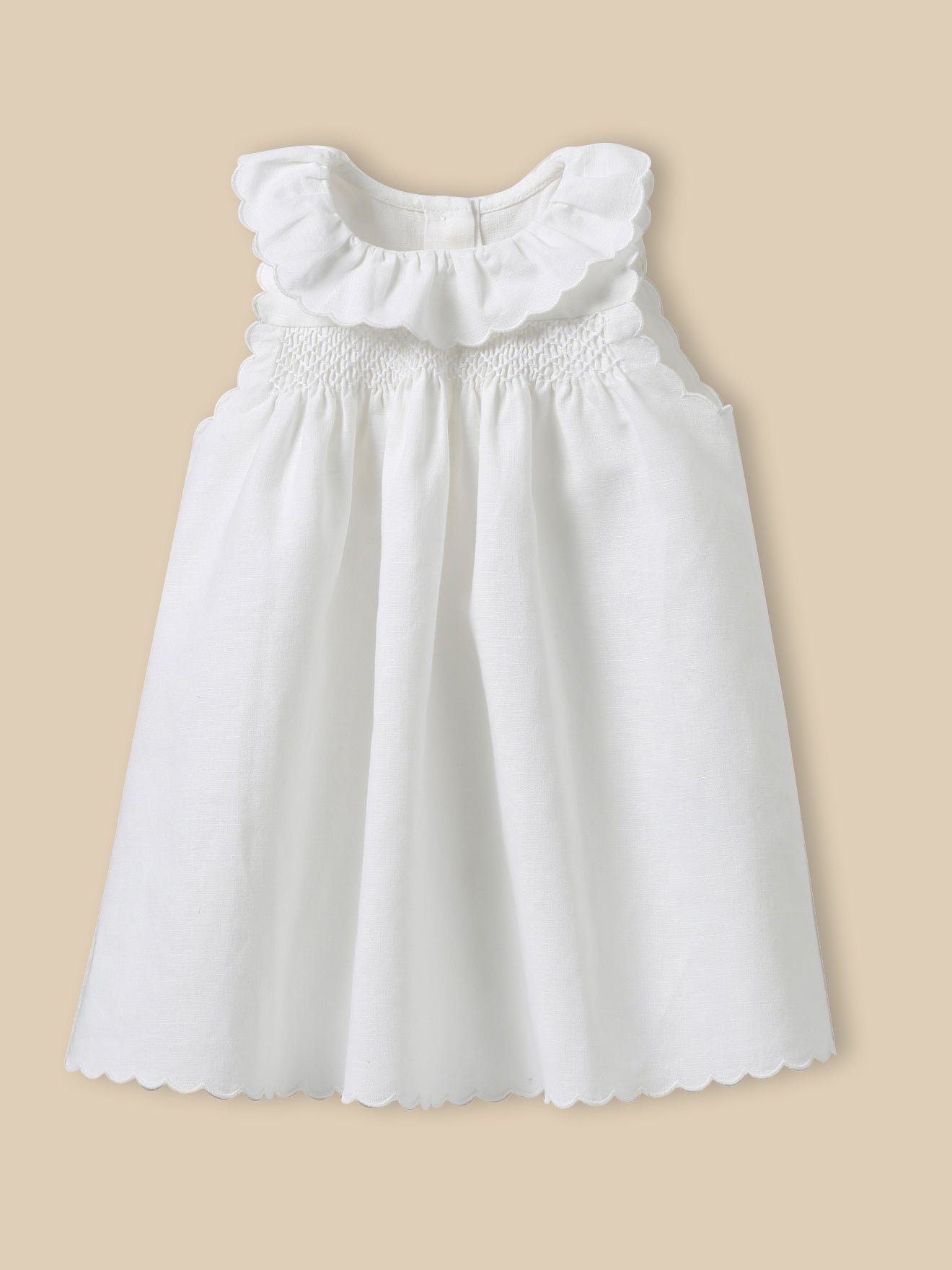 Robe lin et coton Bébé Camille - Collection fêtes et mariages