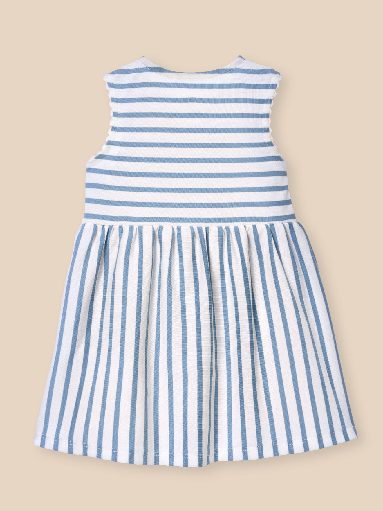 Gestreiftes Kleid, Baby - Bio-Baumwolle