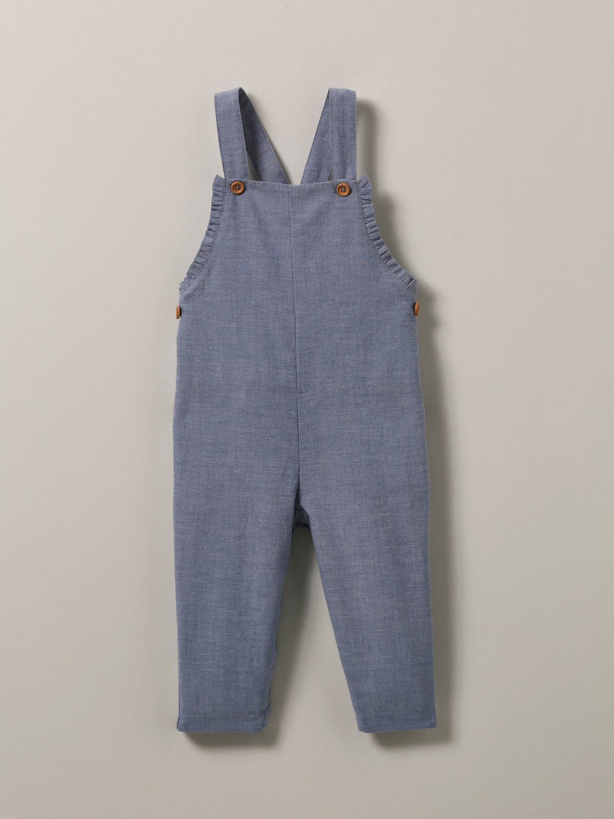 Baby-Latzhose aus Chambray-Stoff