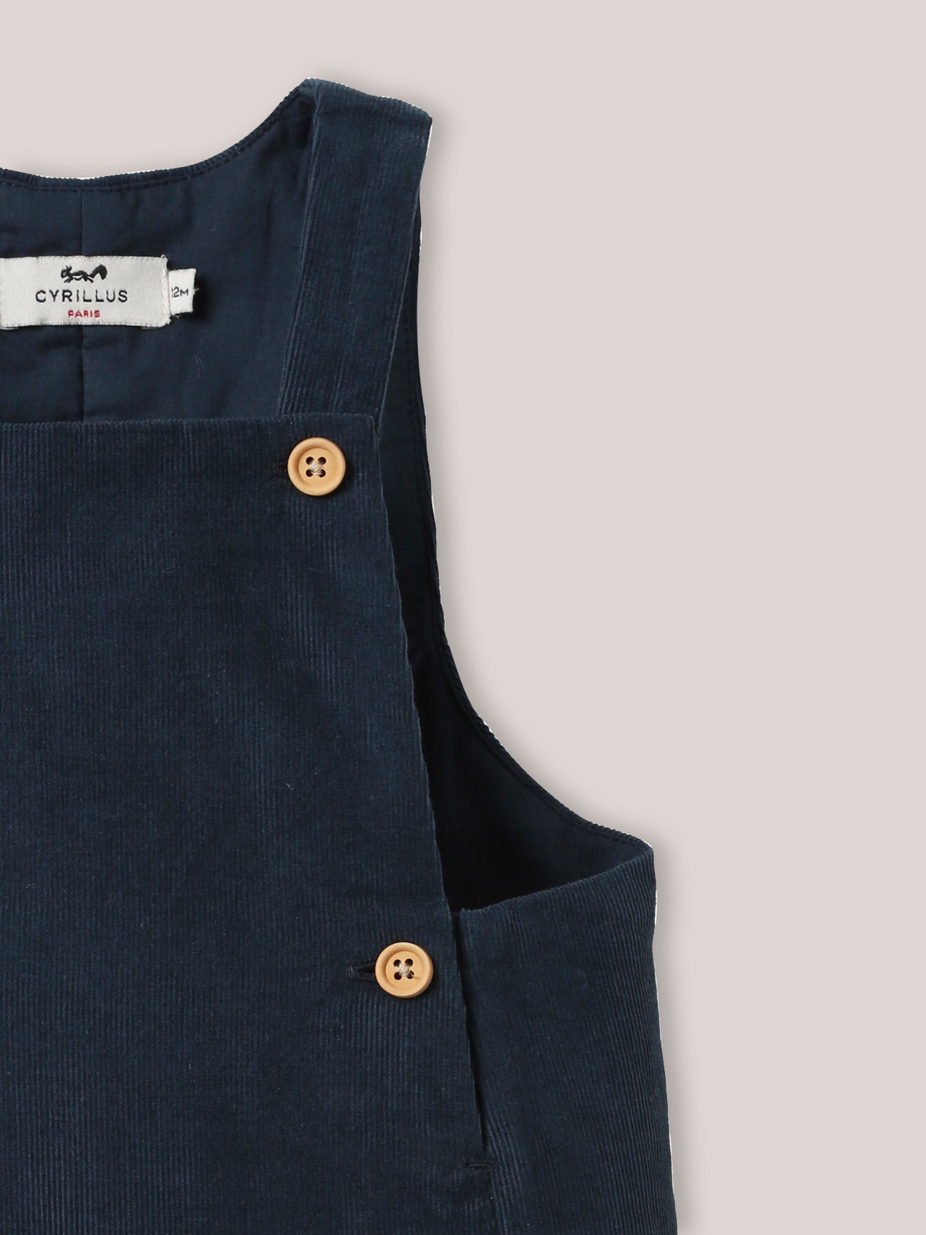 Salopette ouatinée bébé en velours