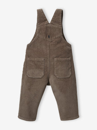 Baby-Latzhose aus Velours mit breiten Rippen
