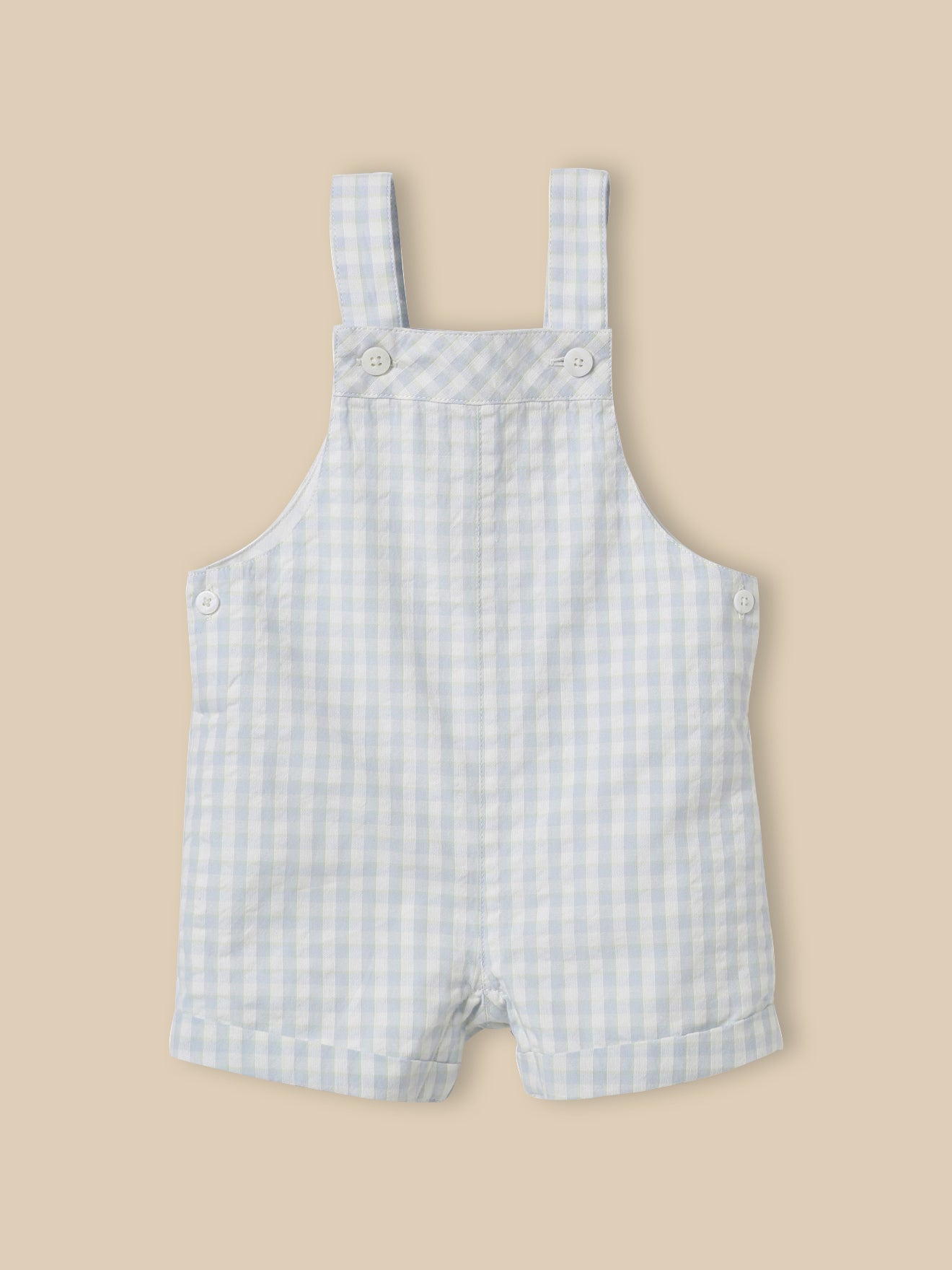Baby-Latzshorts mit Vichy-Karos