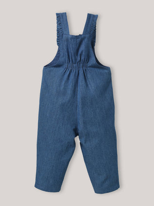 Baby-Latzhose aus leichtem Jeansstoff
