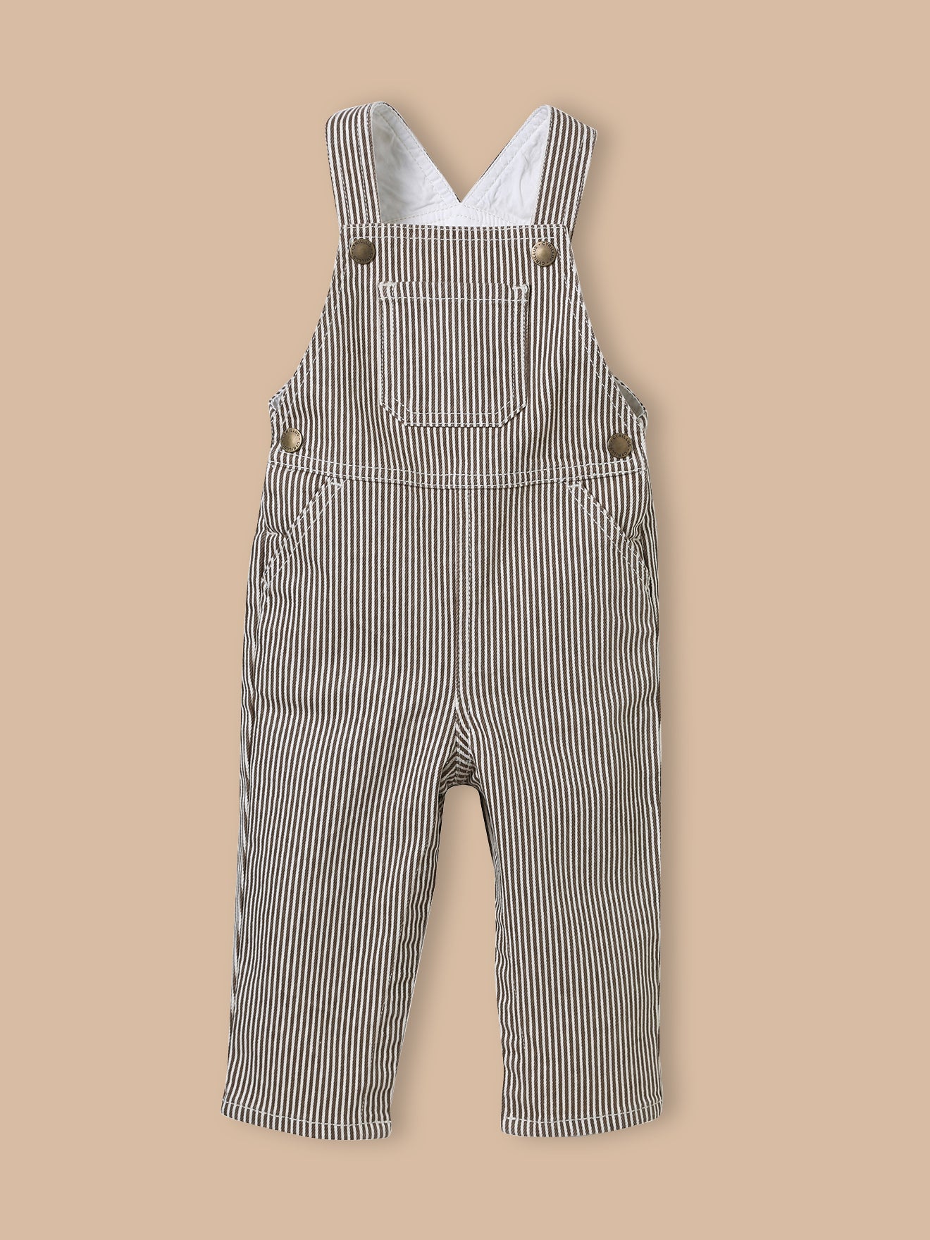 Baby-Latzhose mit Streifen – Kollektion « Hickory Stripes »