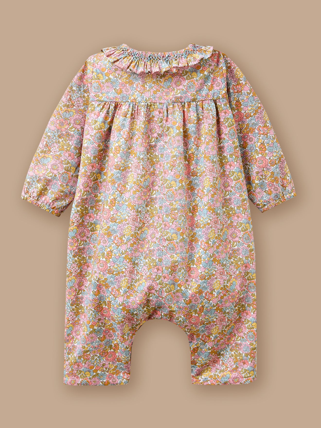 Langarm-Overall für Babys aus Liberty Stoff