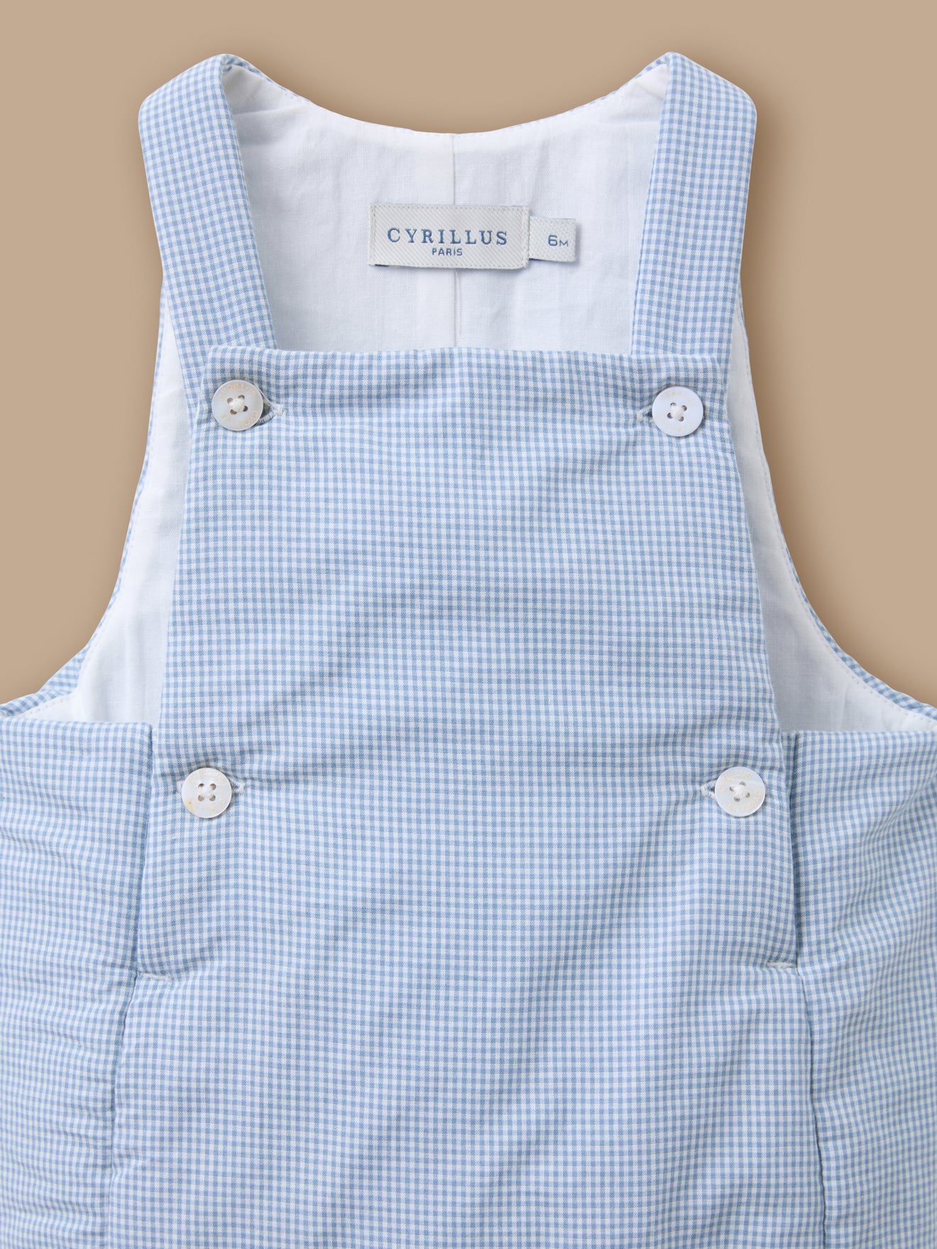 Bedruckte Vichy-Latzhose Baby
