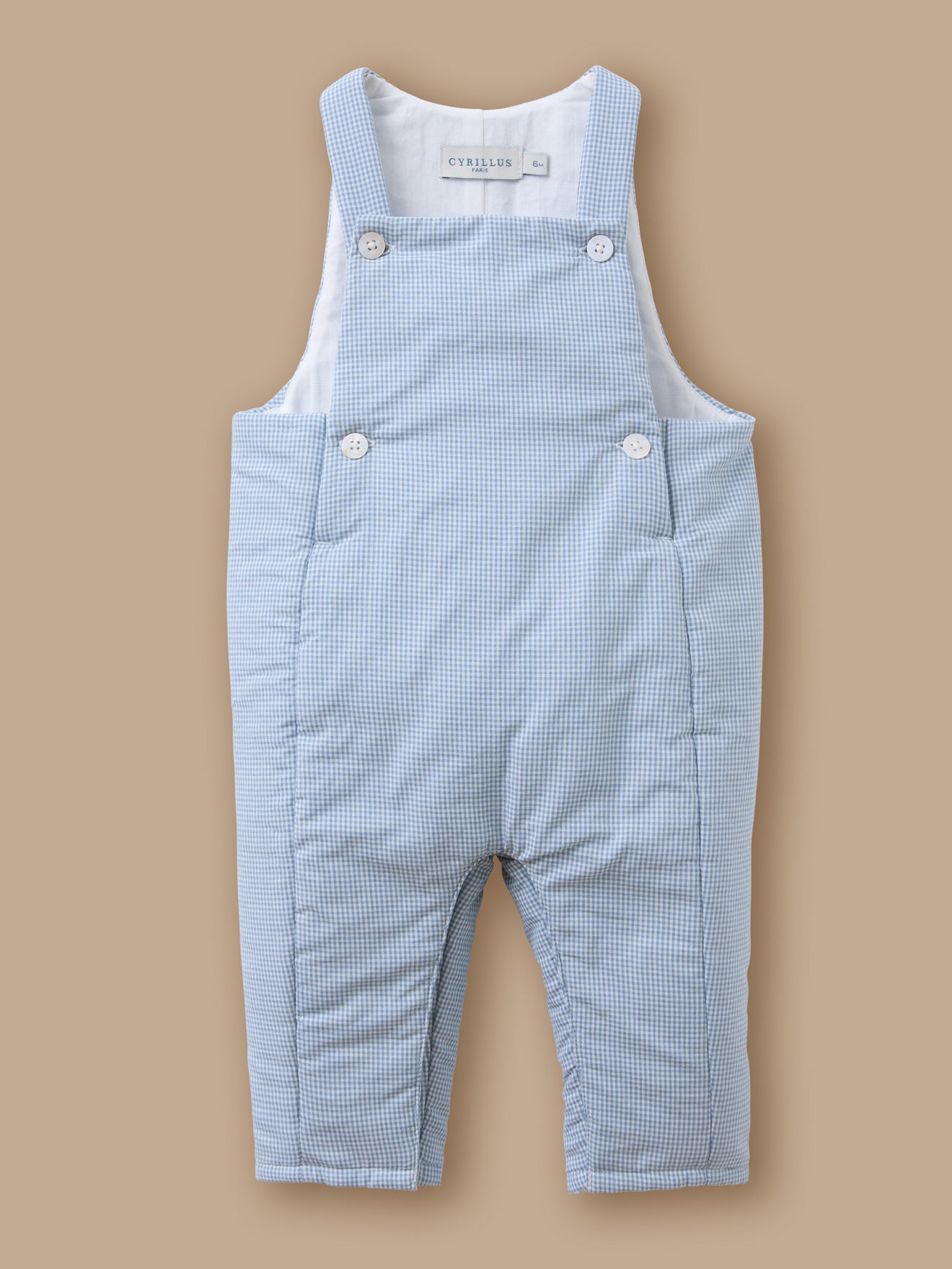 Bedruckte Vichy-Latzhose Baby