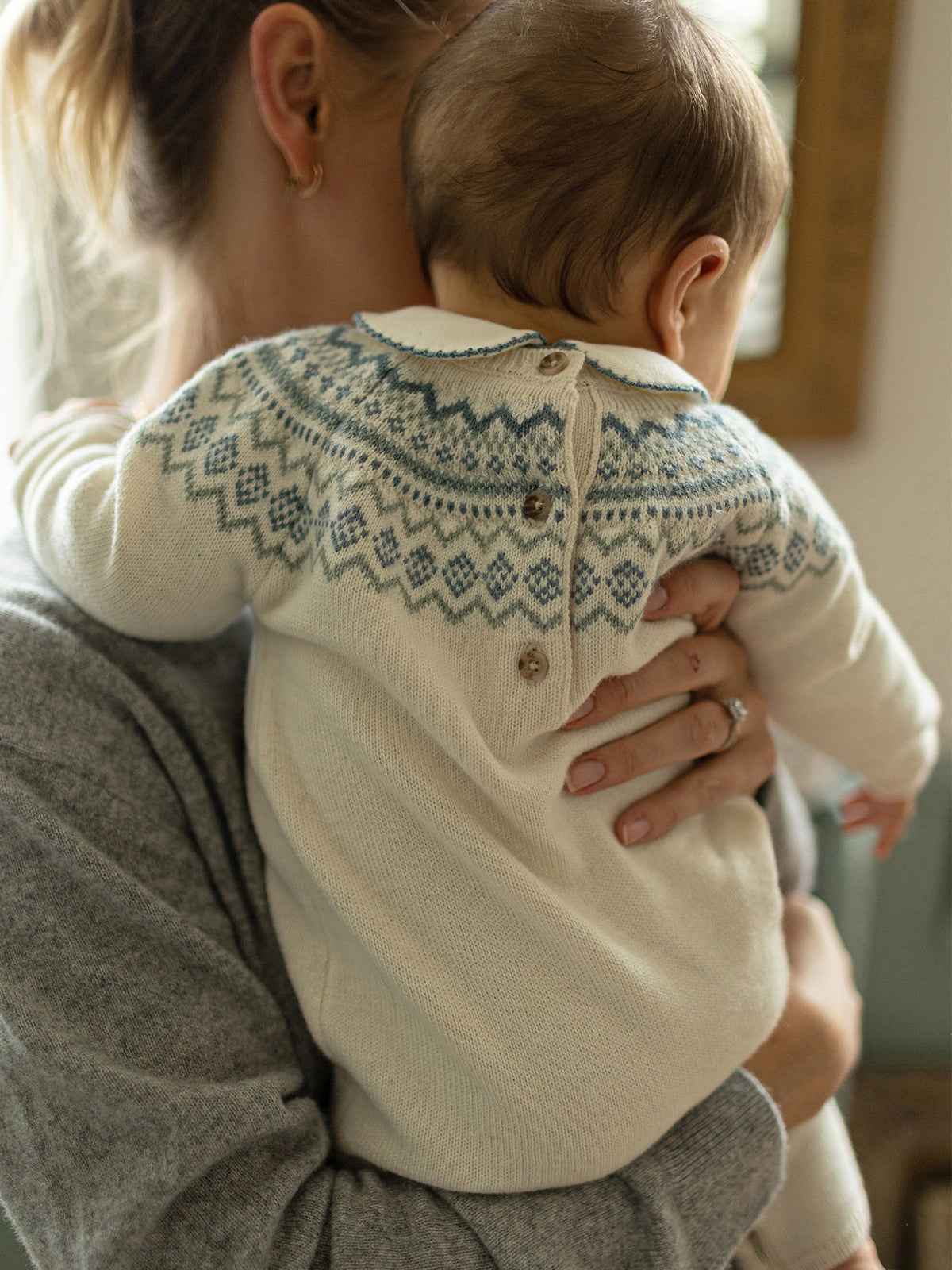 Strickcombi mit Jacquardmuster für Babys