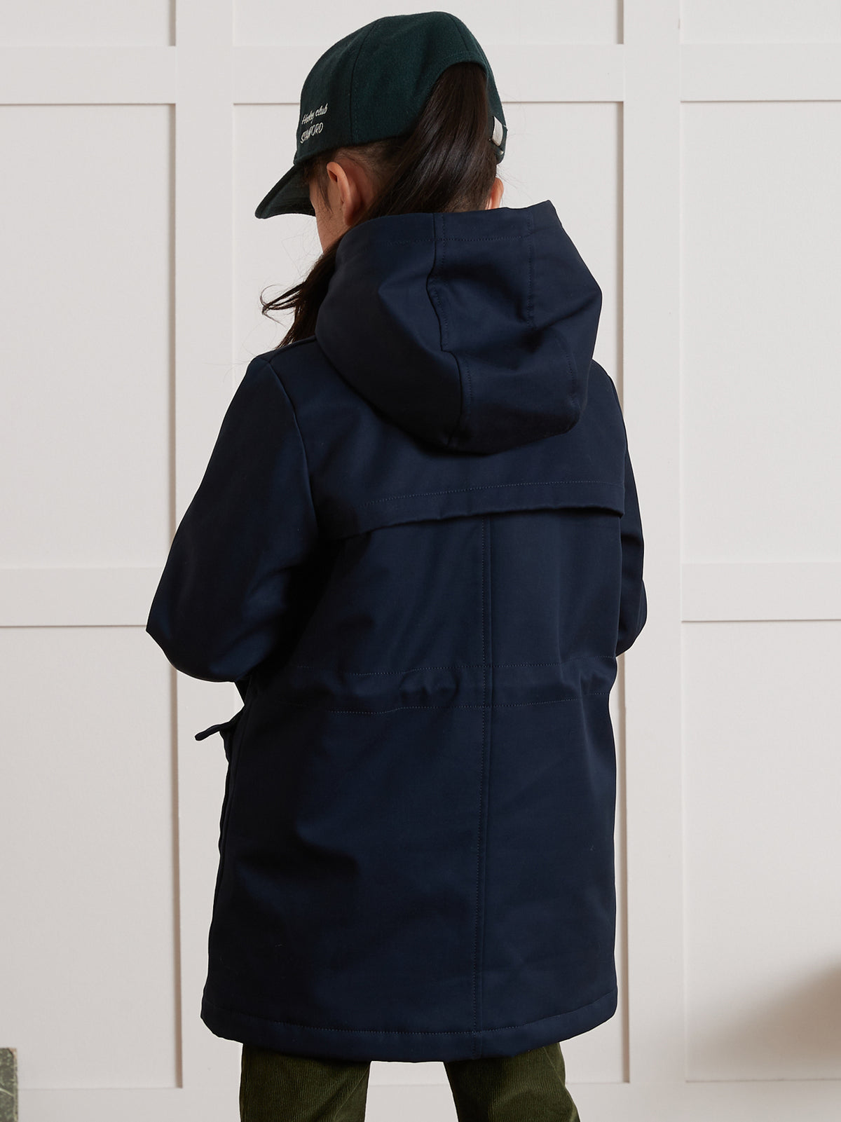 Mädchen-Parka im Marine-Stil mit Sherpa-Futter