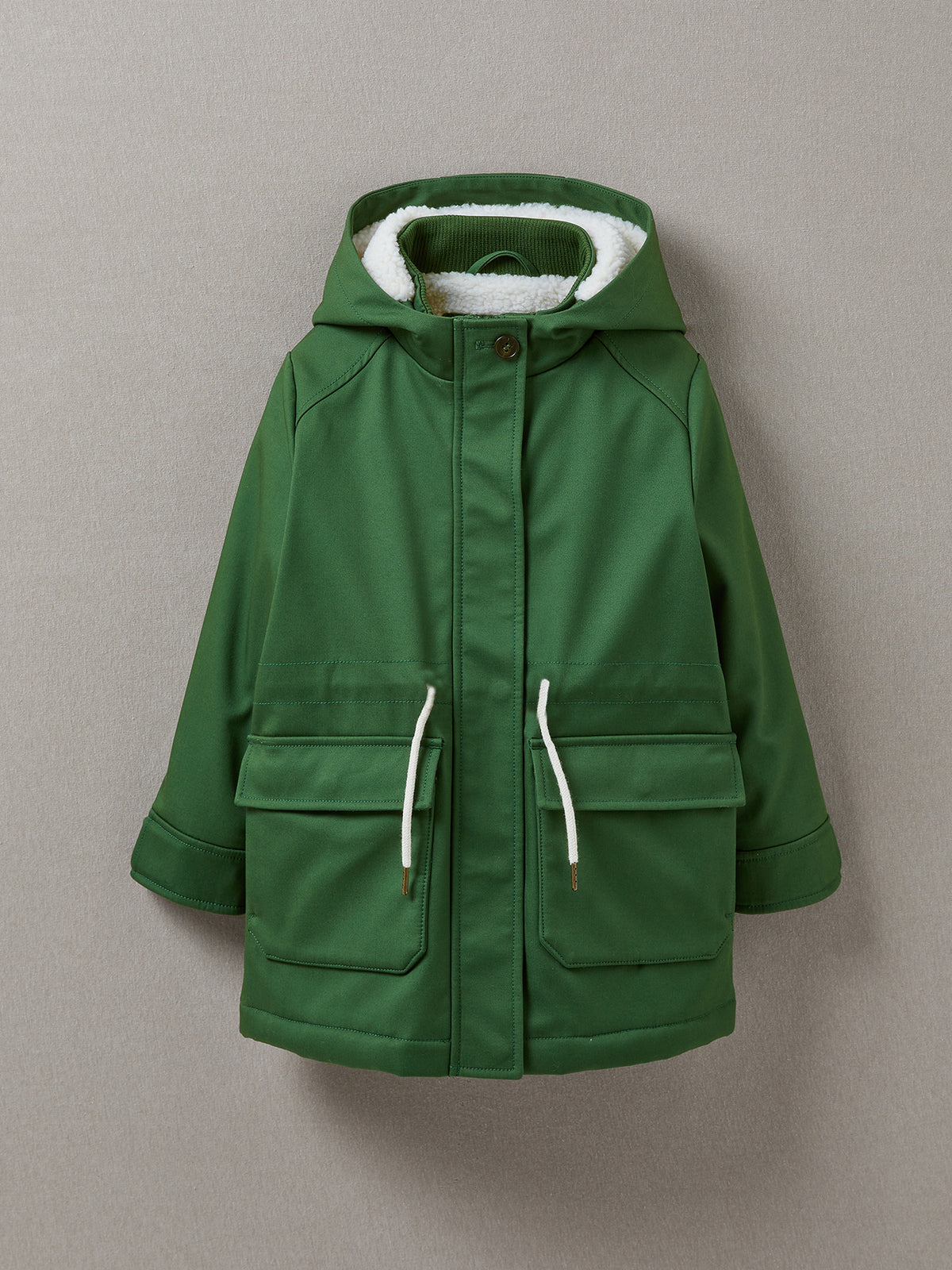 Mädchen-Parka im Marine-Stil mit Sherpa-Futter