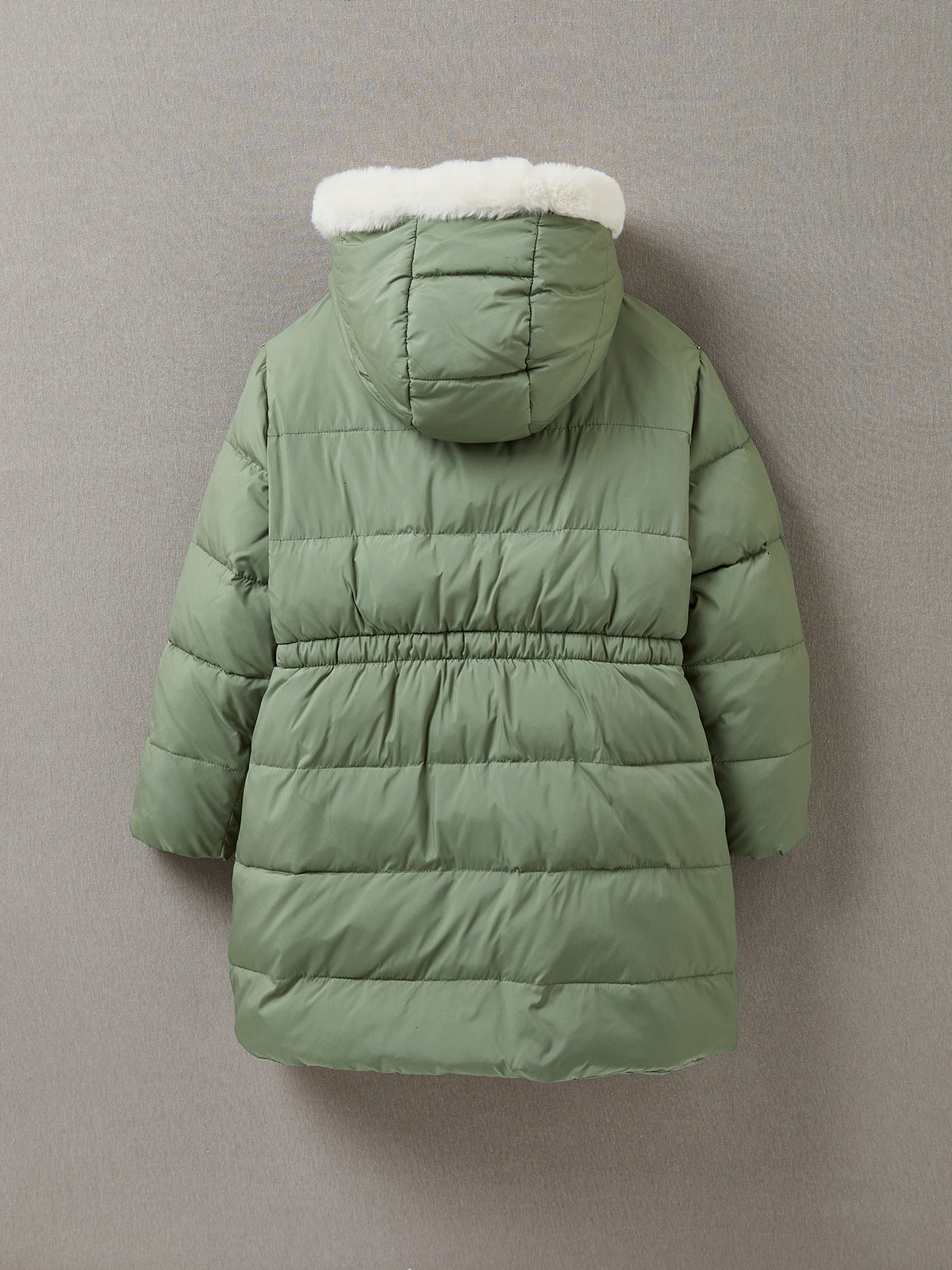 Mädchen-Steppjacke, gefüttert, lang