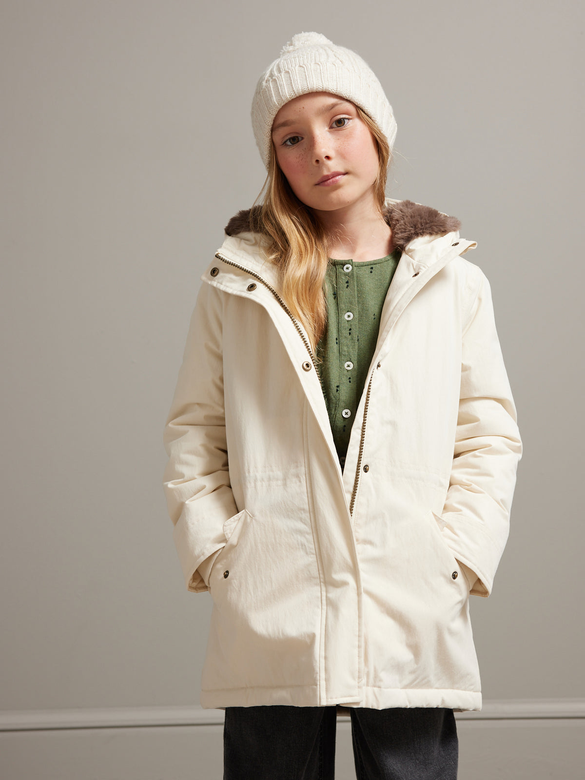 Parka Fille doublée d'imitation fourrure