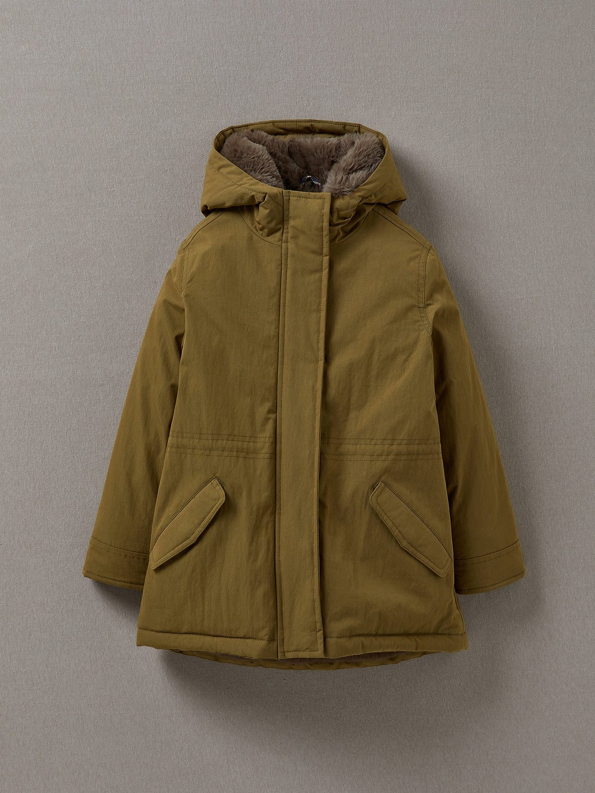Parka Fille doublée d'imitation fourrure