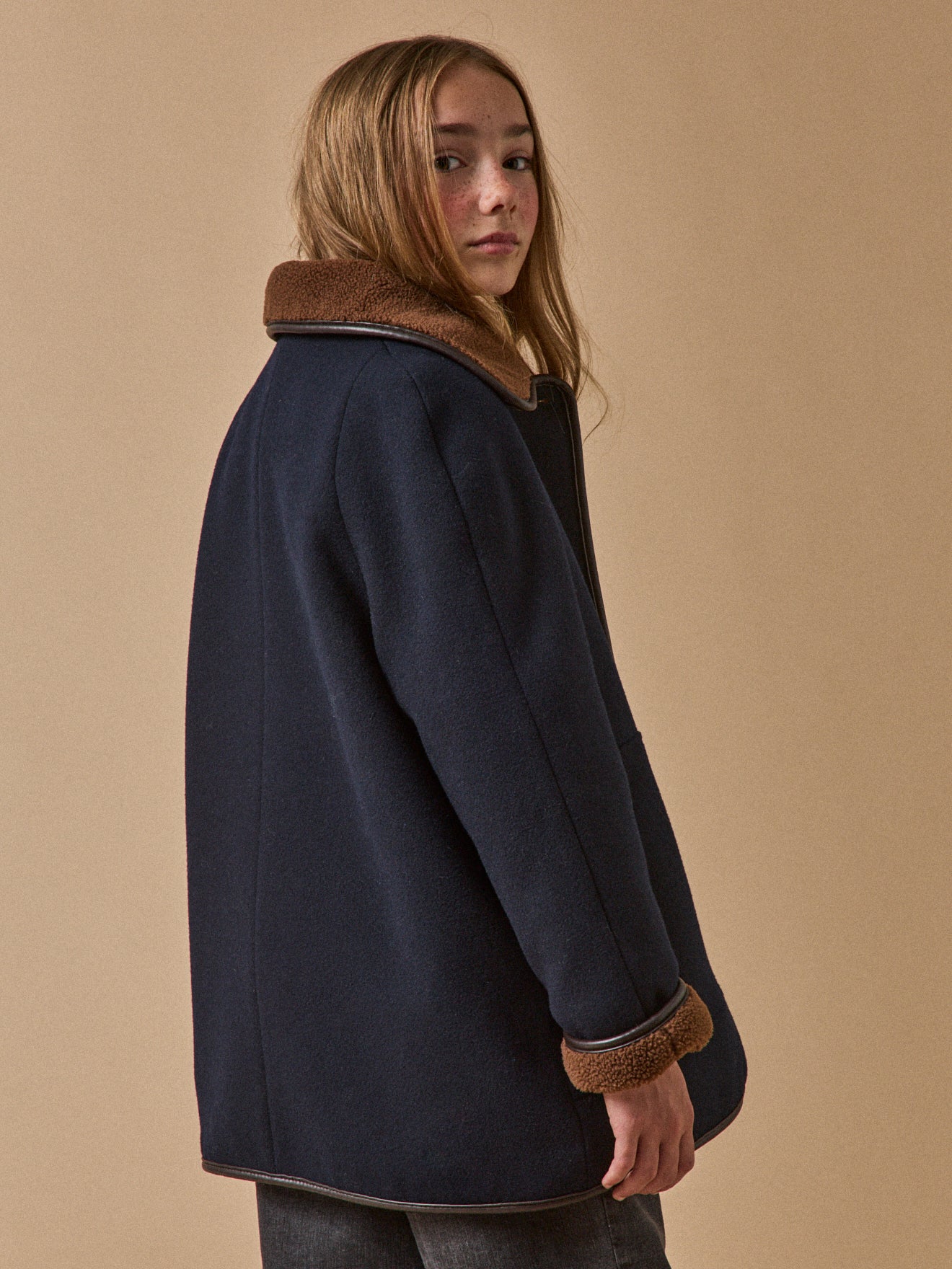 Manteau doublé sherpa Fille