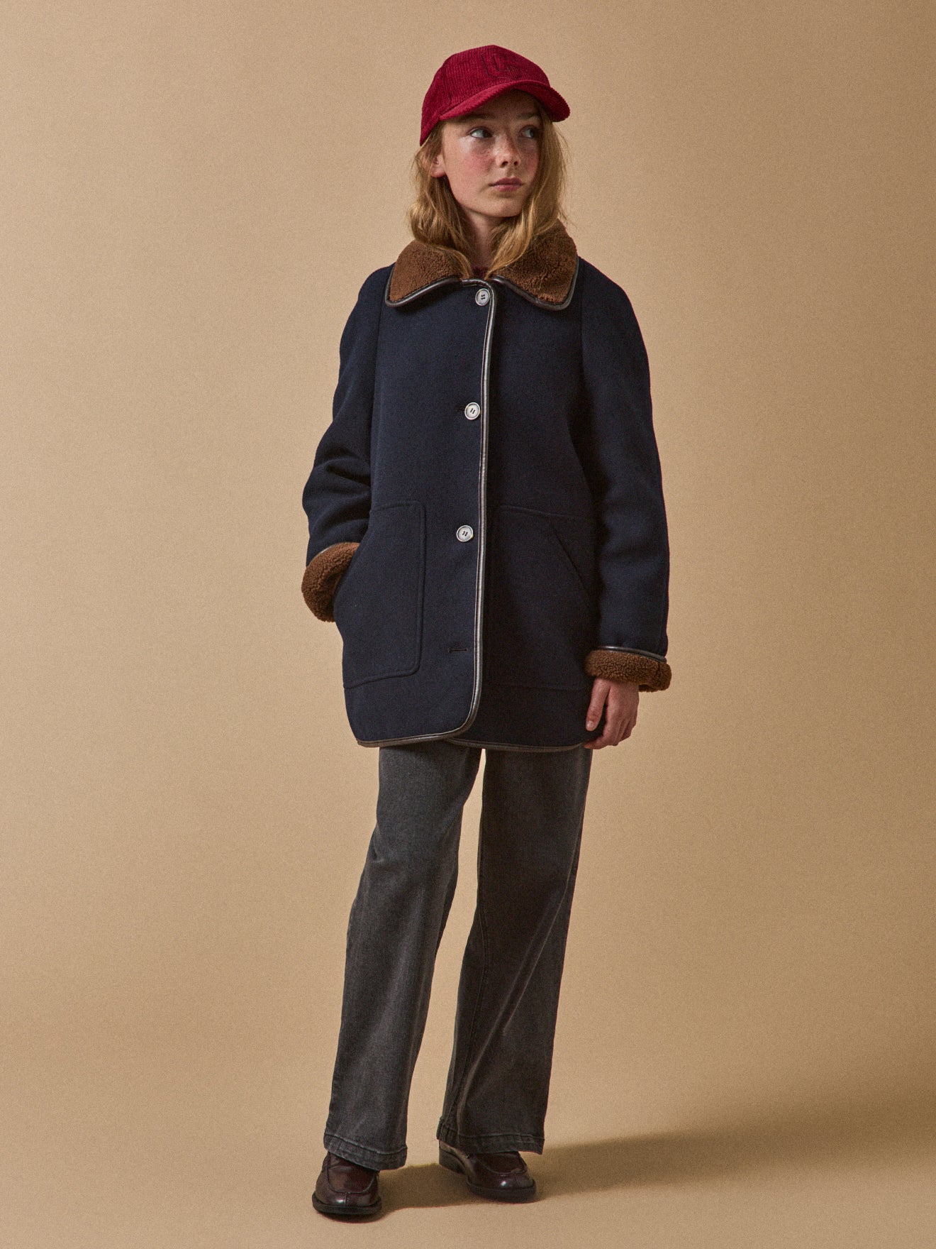 Manteau doublé sherpa Fille