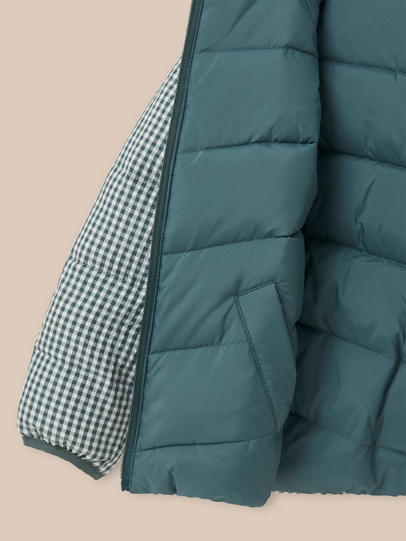 Mädchen-Steppjacke, wendbar, 2-in-1-Effekt