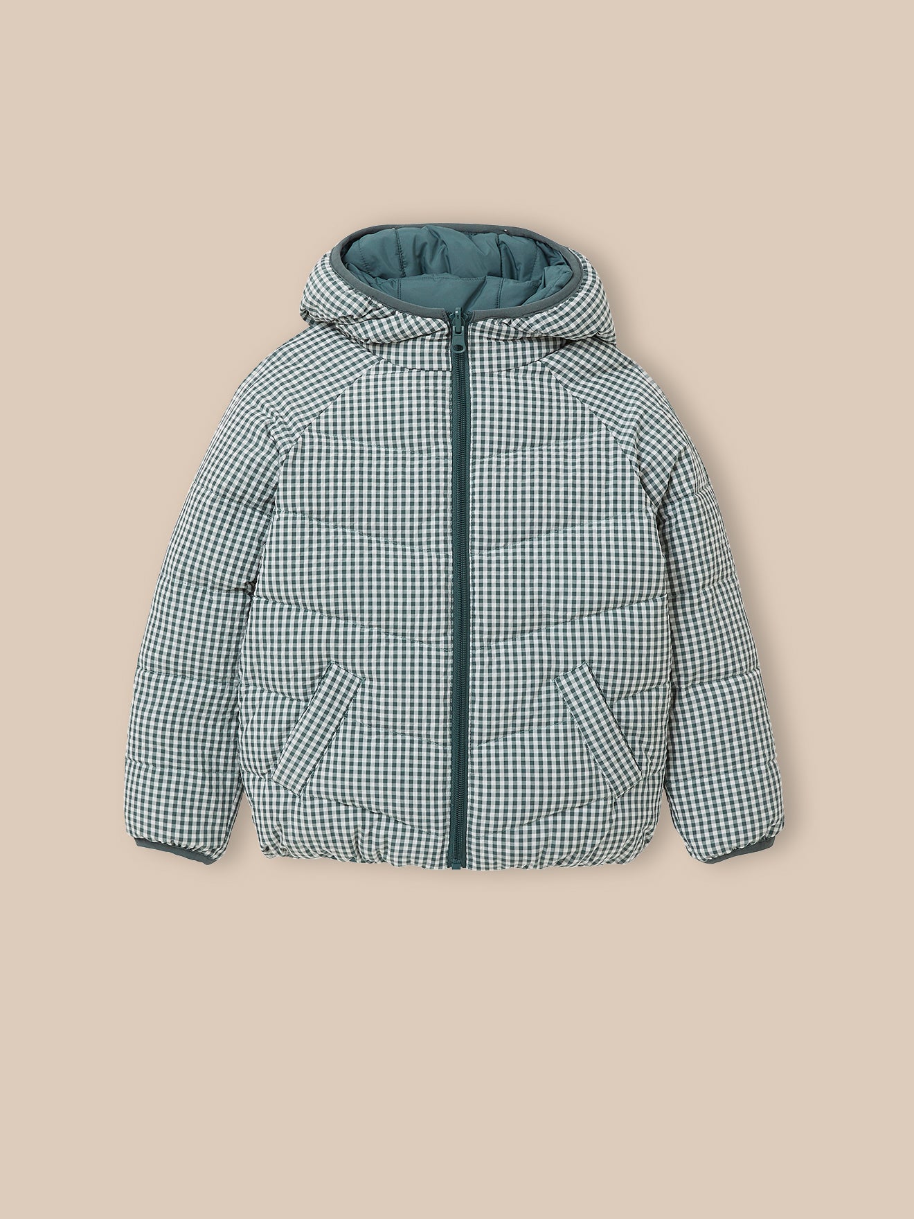 Mädchen-Steppjacke, wendbar, 2-in-1-Effekt