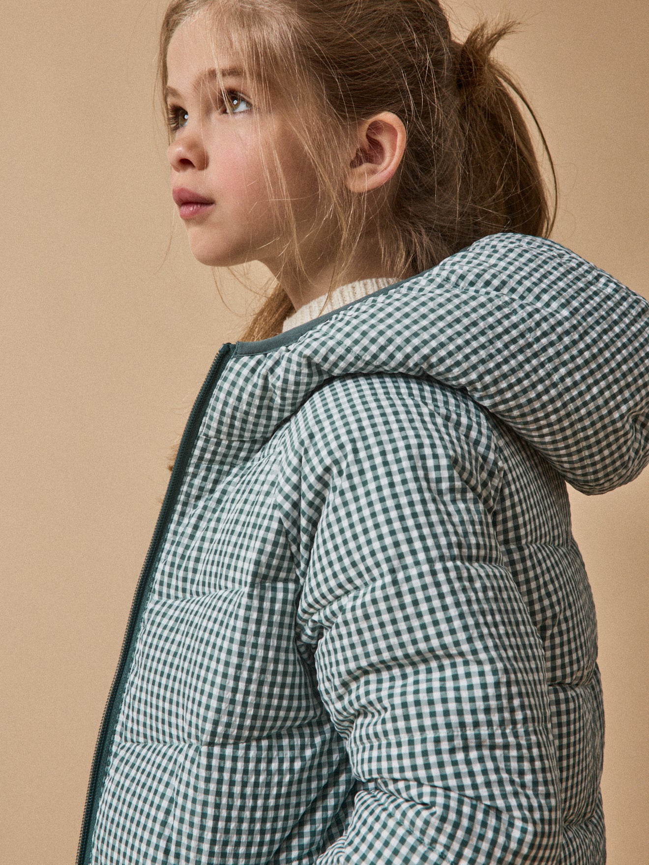 Mädchen-Steppjacke, wendbar, 2-in-1-Effekt