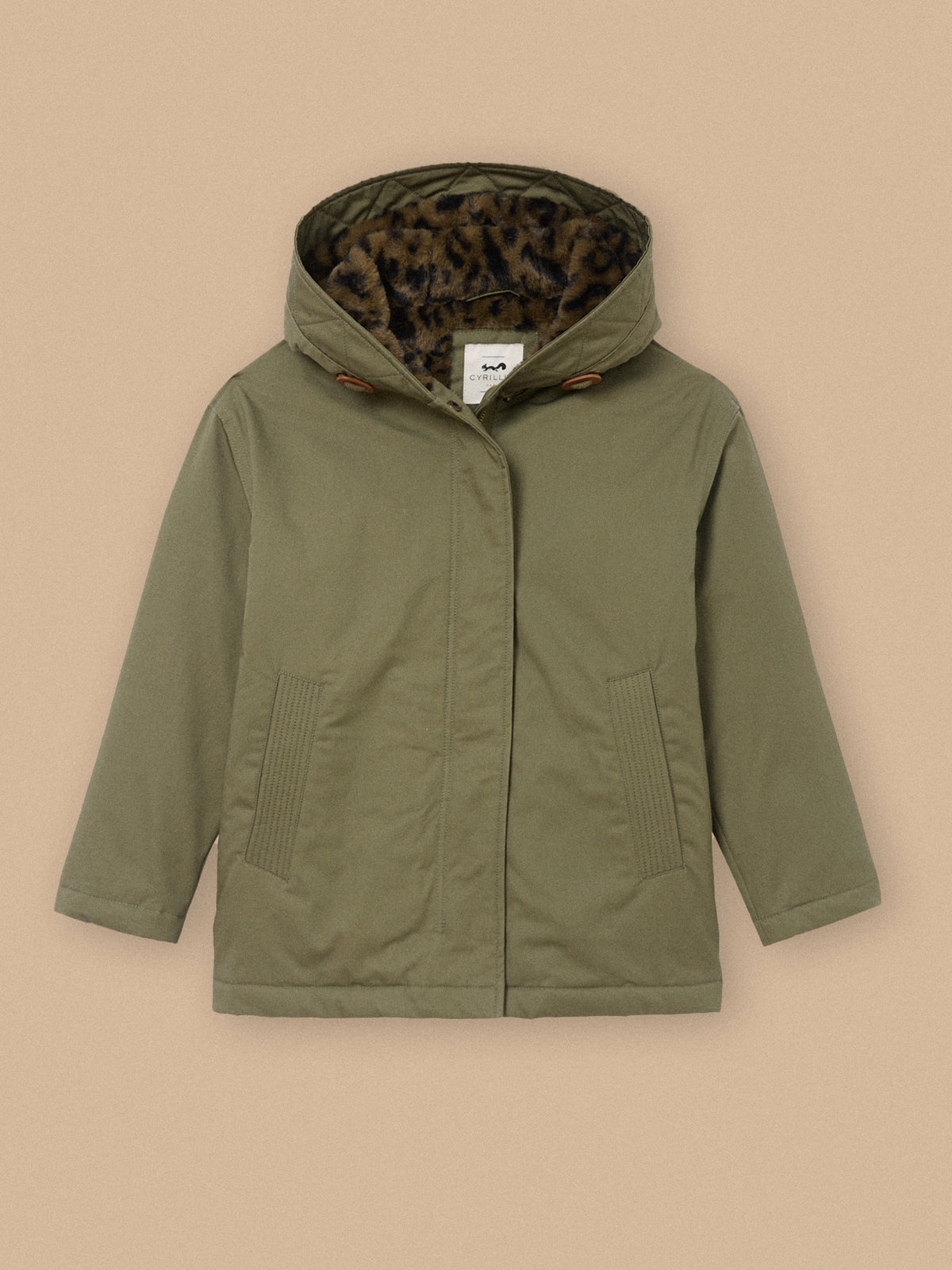 Parka courte doublée léopard - Collection Junior