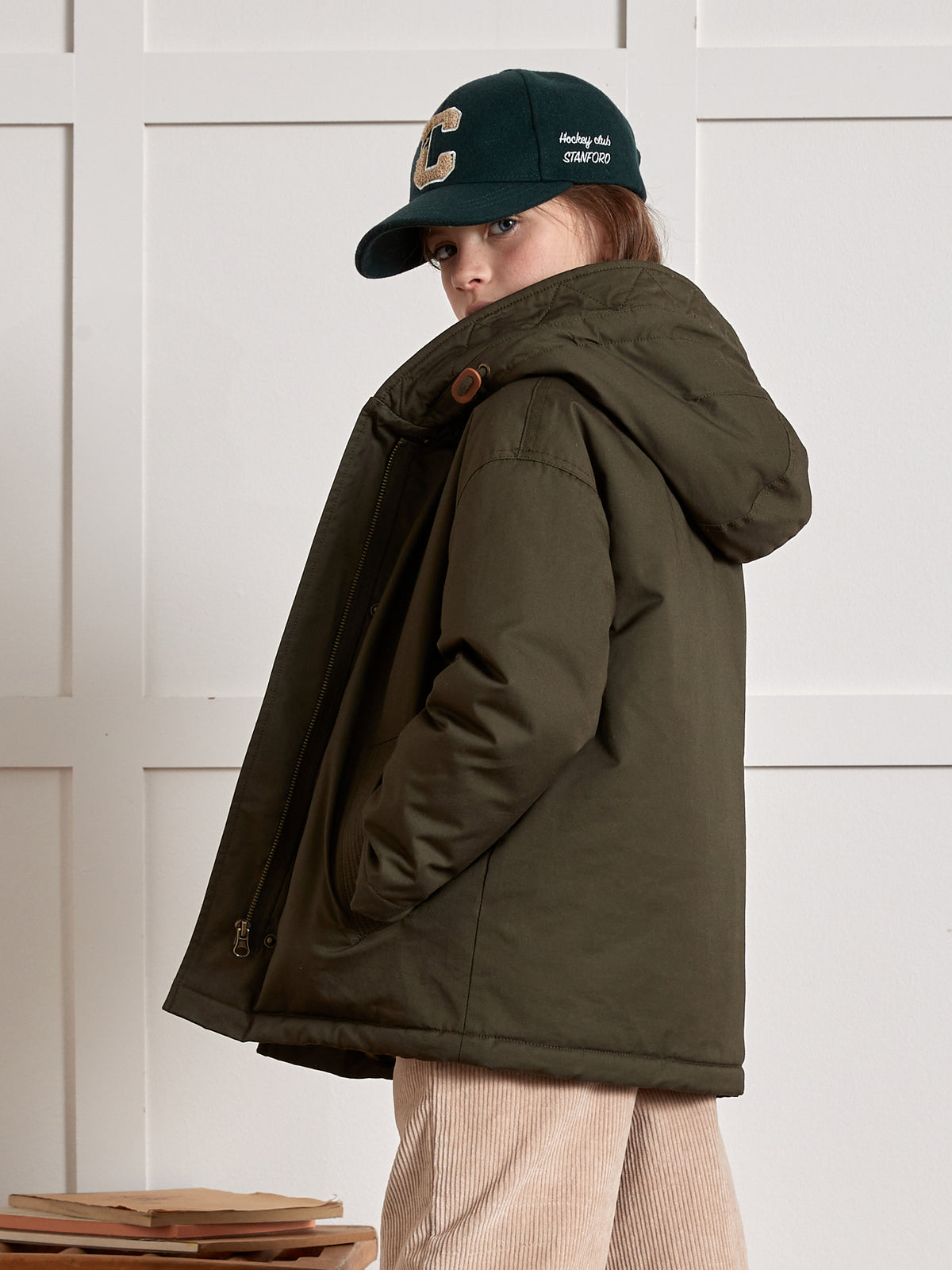 Parka courte doublée léopard - Collection Junior