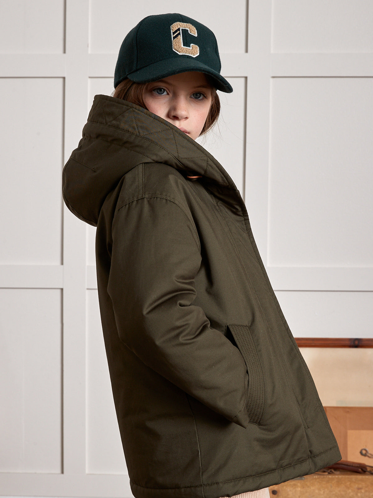Parka courte doublée léopard - Collection Junior