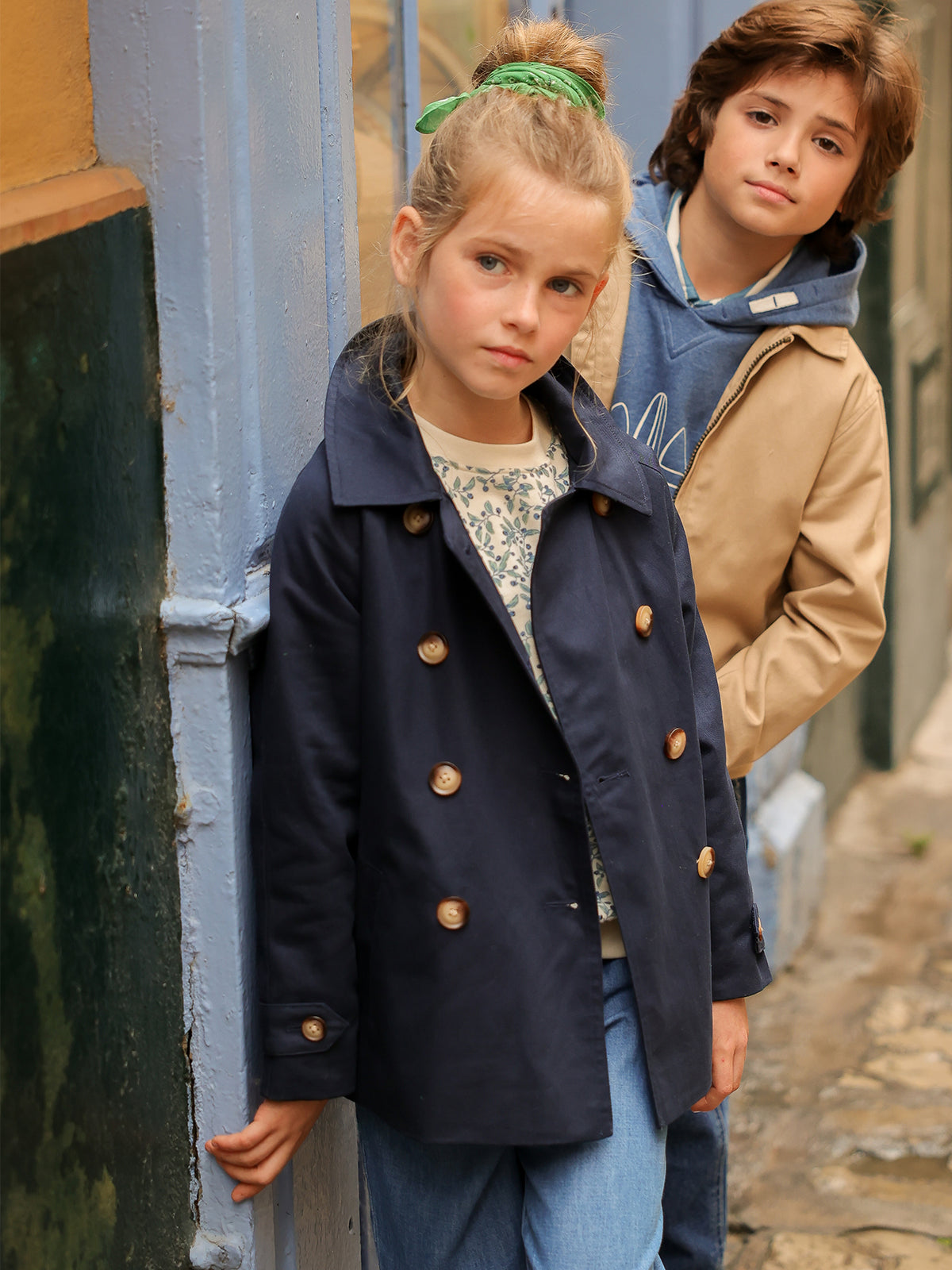Trench court Fille avec capuche