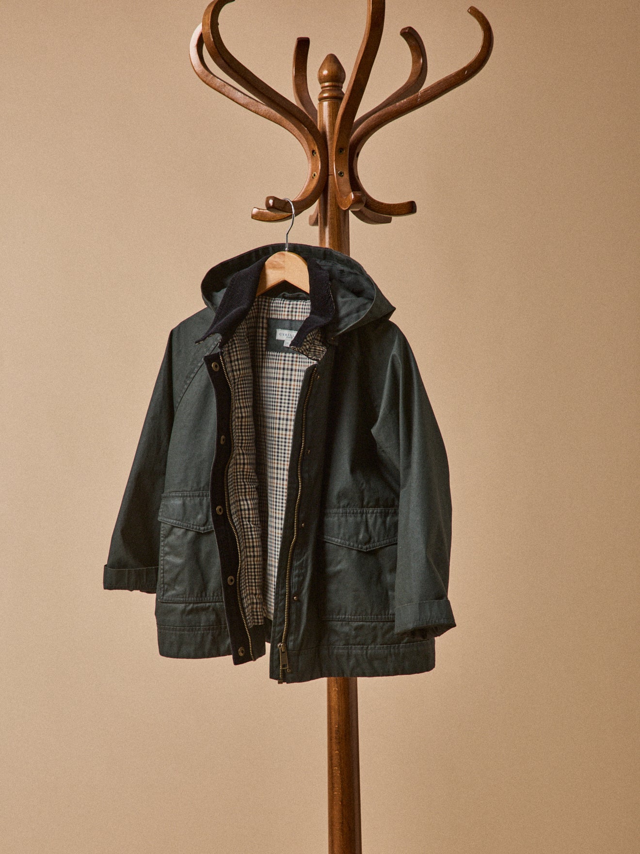 Mädchenjacke aus beschichteter Baumwolle