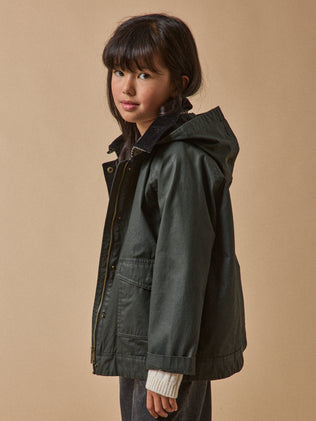 Veste en coton enduit Fille