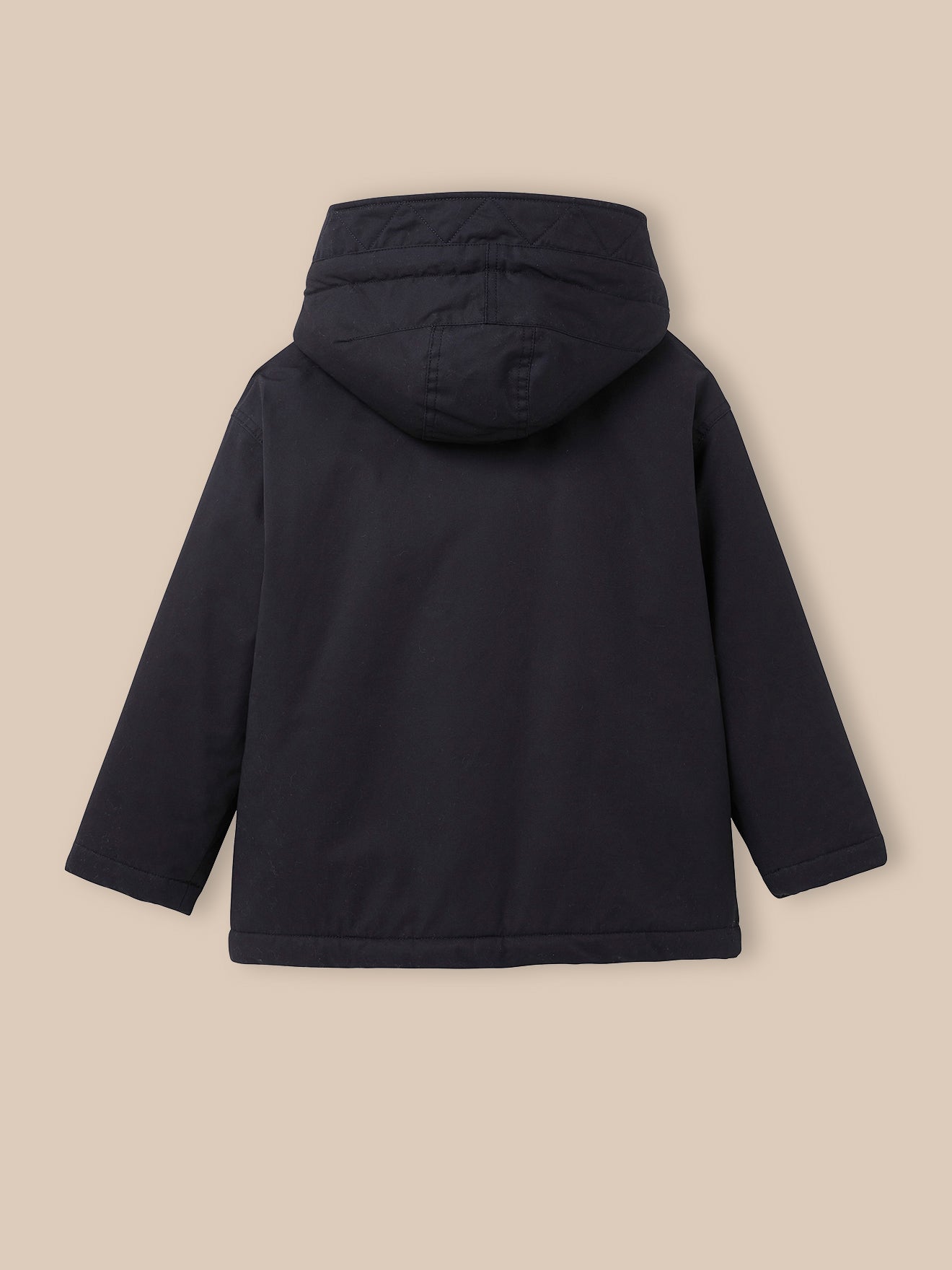 Mädchenparka, kurz, mit Leoprint-Futter