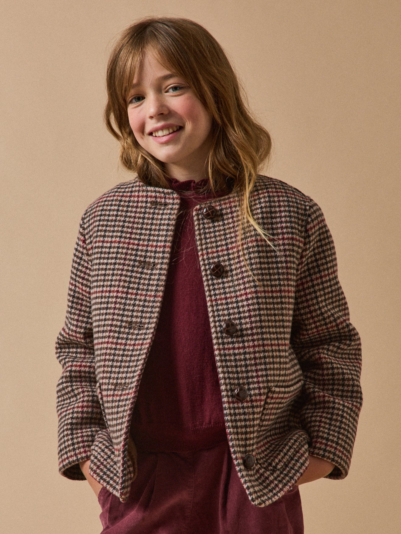 Mädchenmantel aus Wollstoff