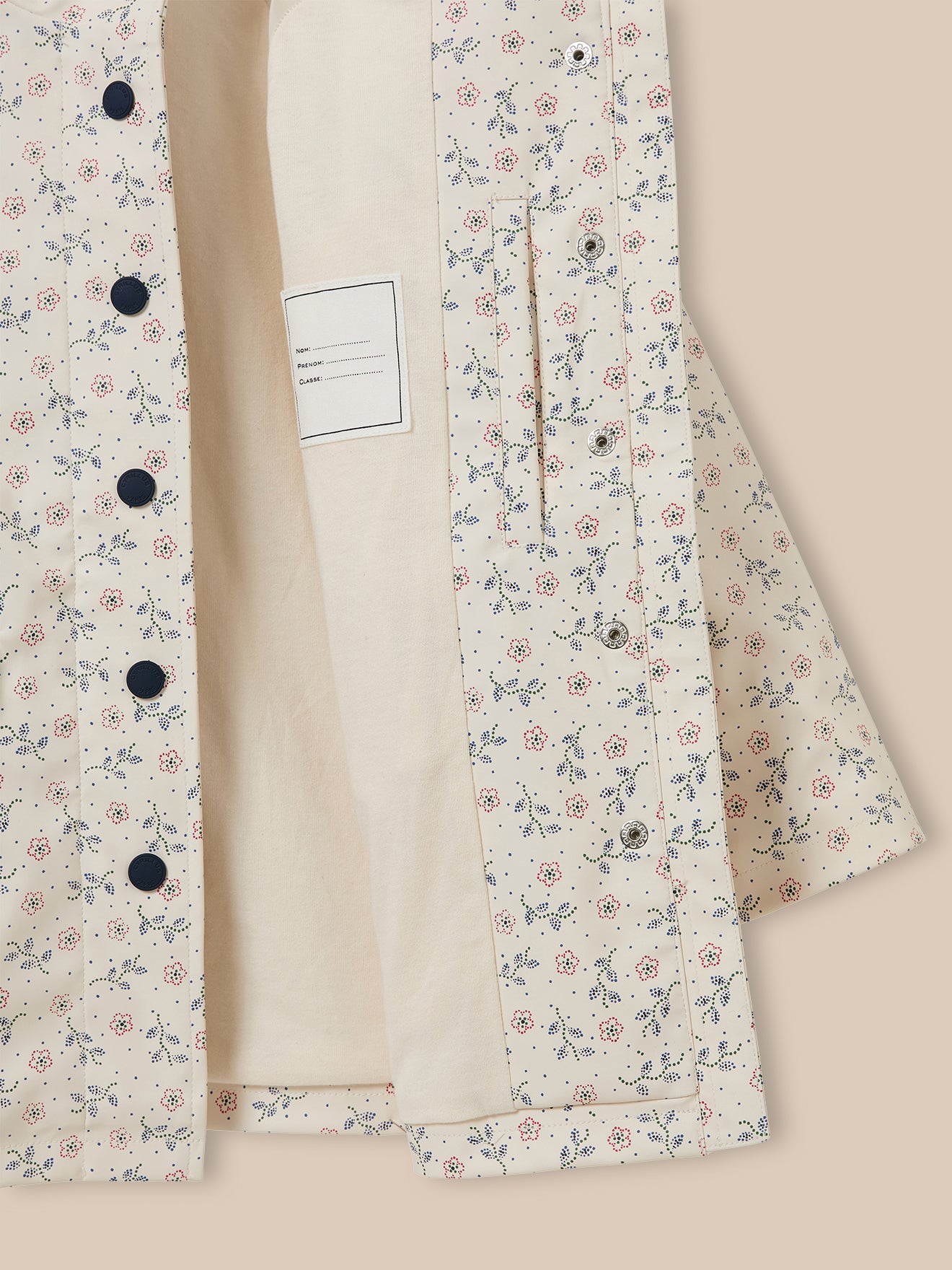 Mädchen-Regenjacke mit Kapuze – « Lily »-Print