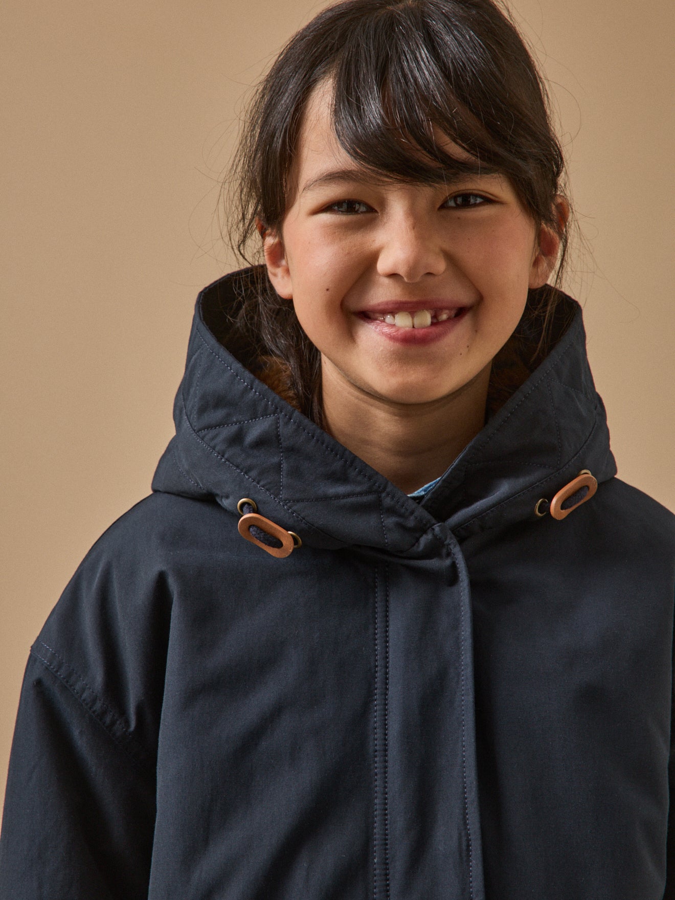 Mädchen-Parka mit Leopardenfutter