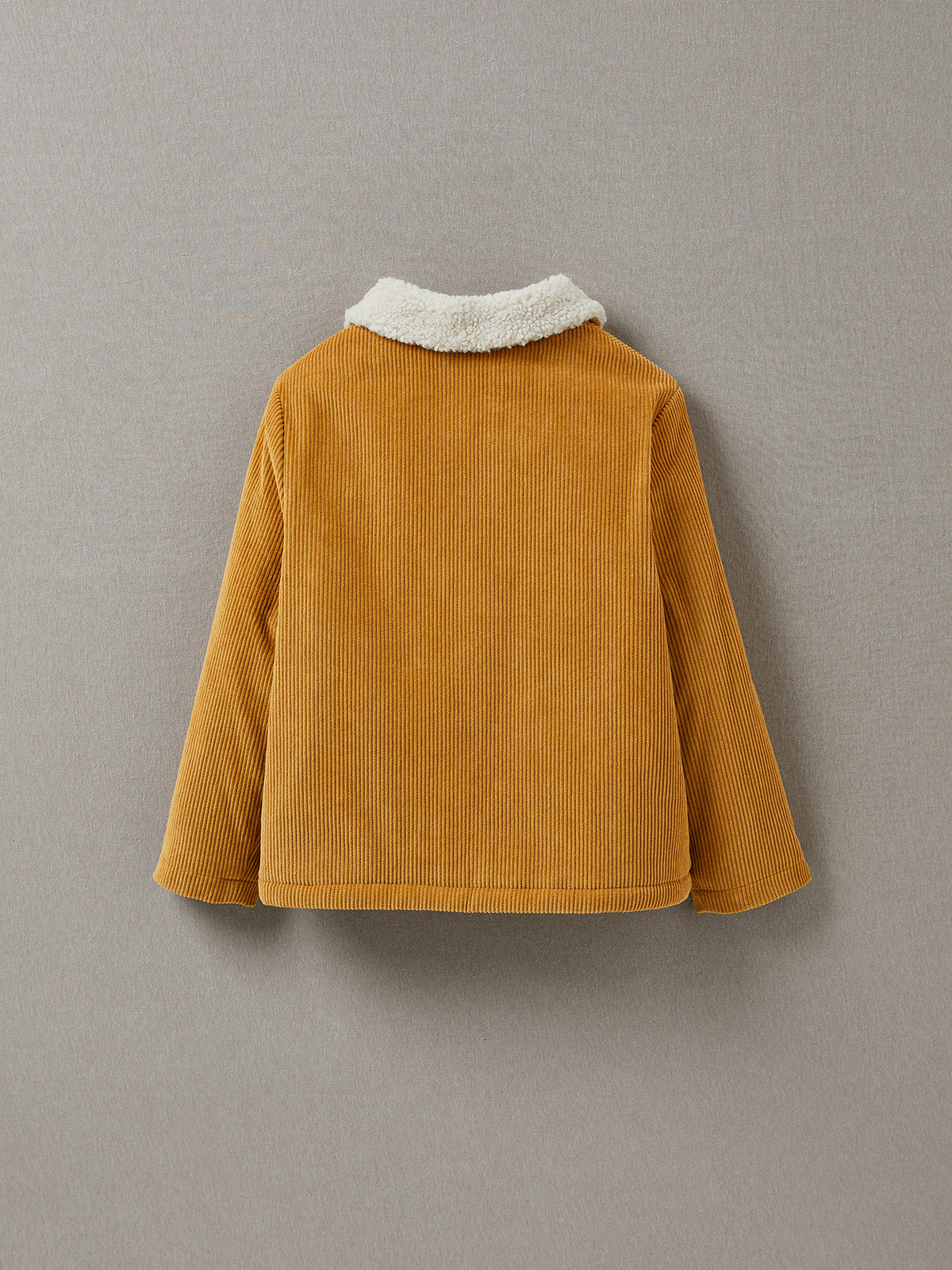 Mädchenjacke aus Velours mit Sherpa-Futter