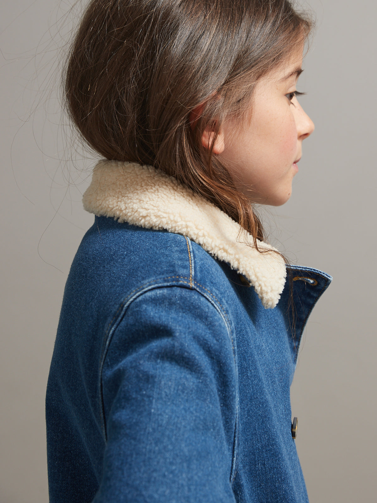 Veste en jean Fille doublée sherpa