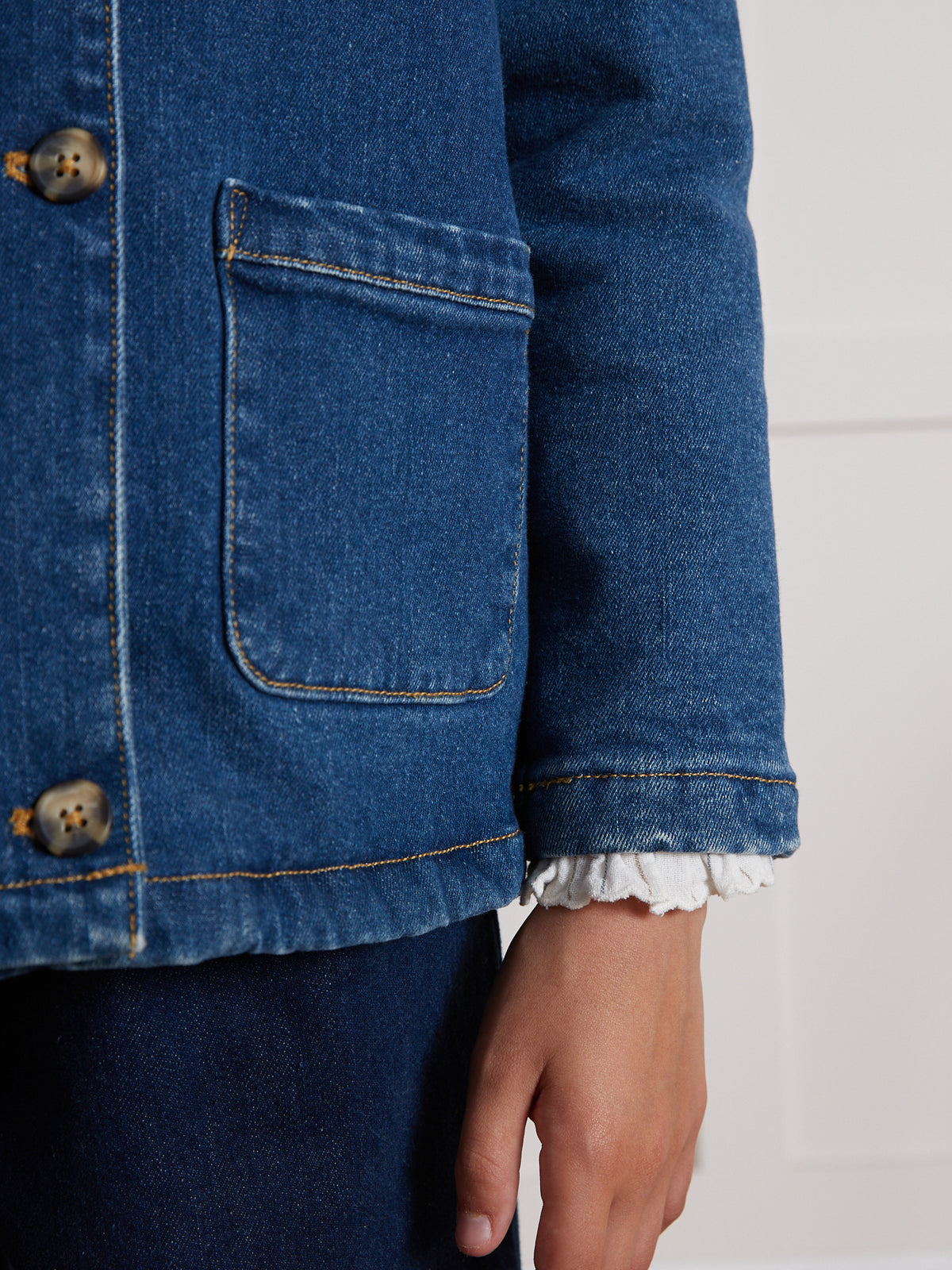 Veste en jean Fille doublée sherpa