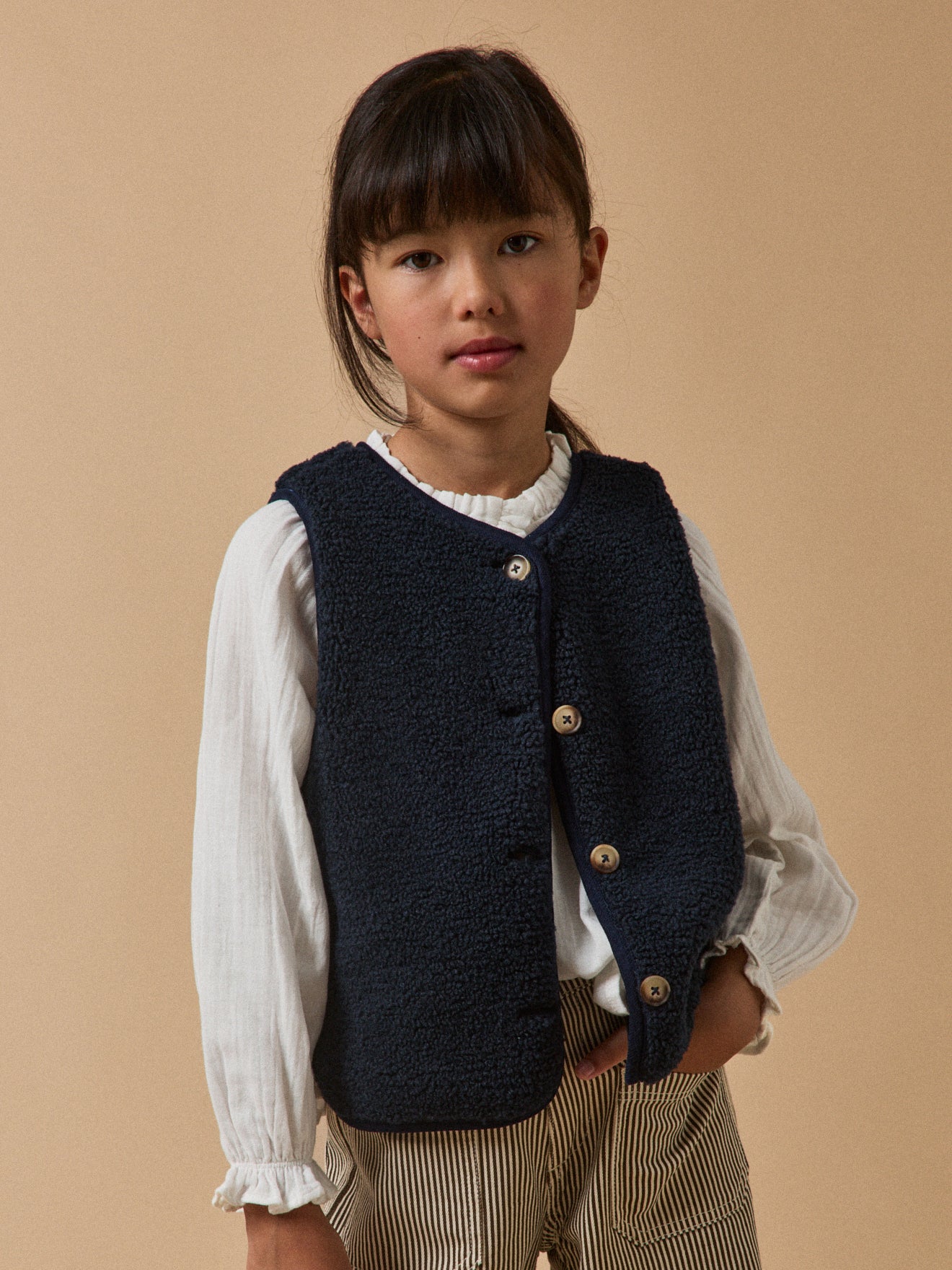 Mädchenweste aus Sherpa