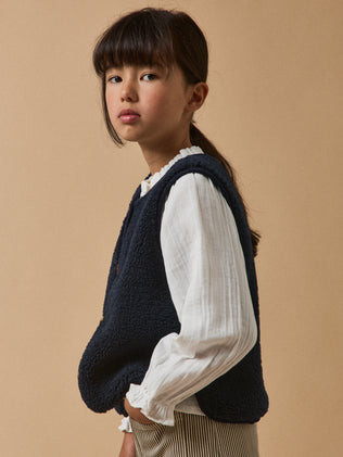 Veste sans manches en sherpa Fille